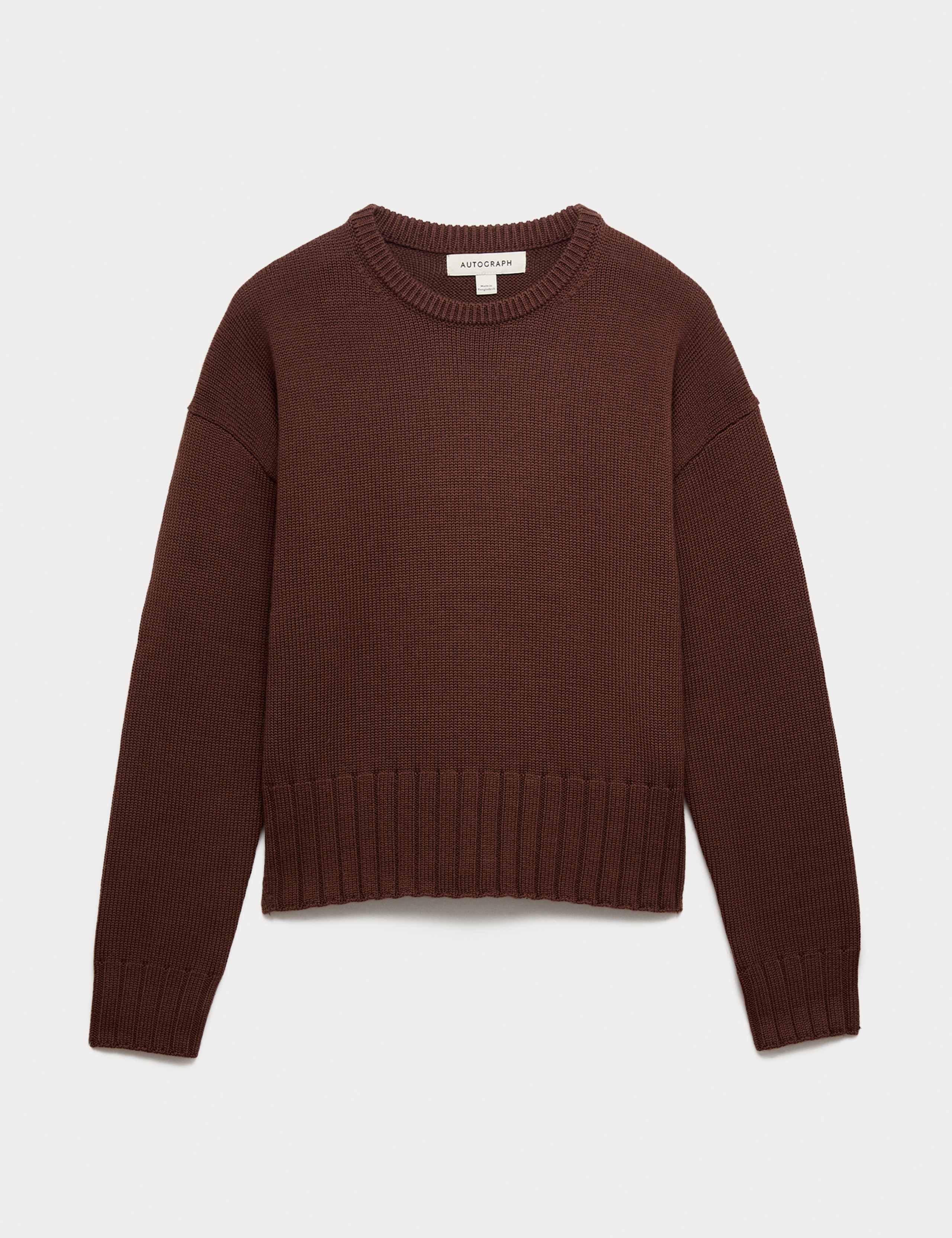 Pure Merino Wool Ribbed Crew Neck Jumper 2 of 6