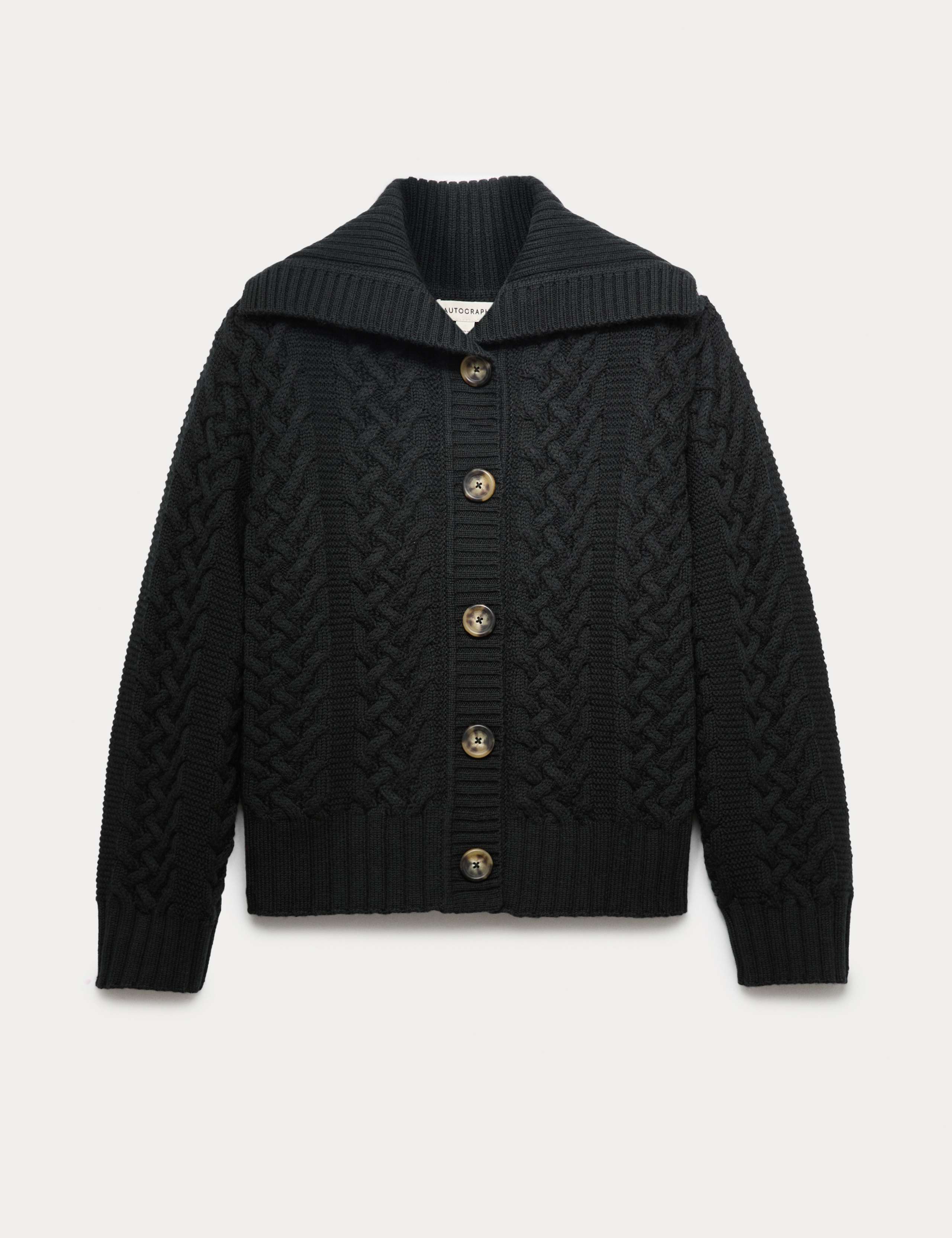 Pure Wool Collared Cardigan 2 of 7