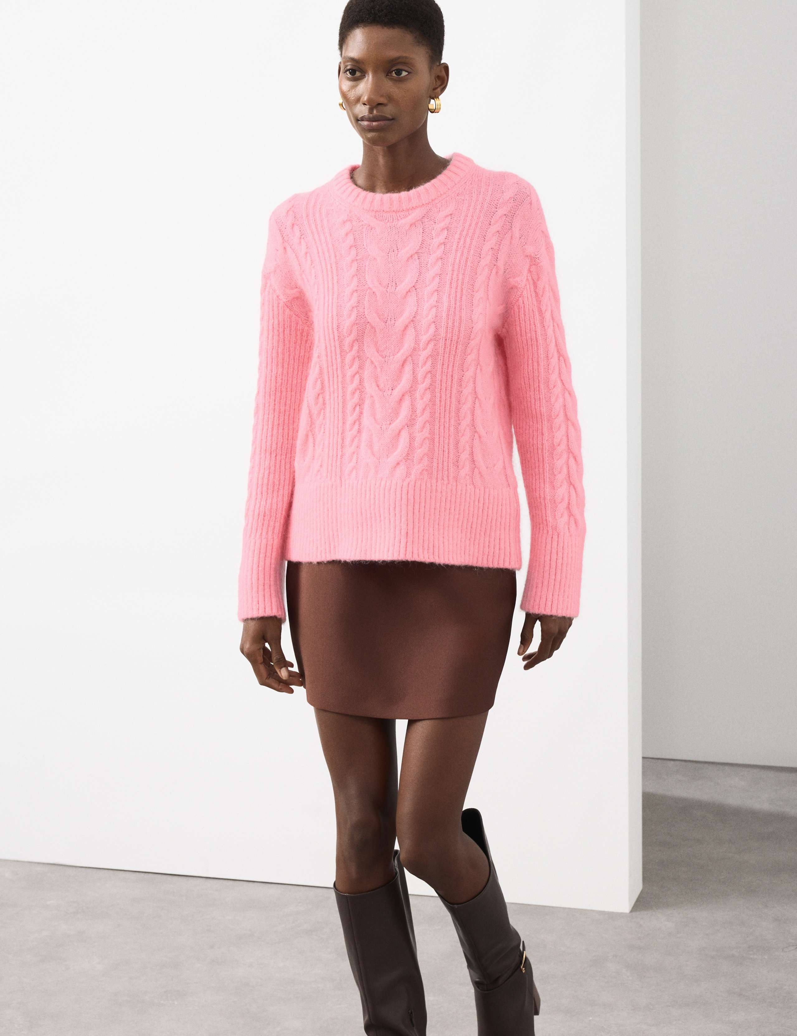 Cable Knit Jumper With Mohair 3 of 6