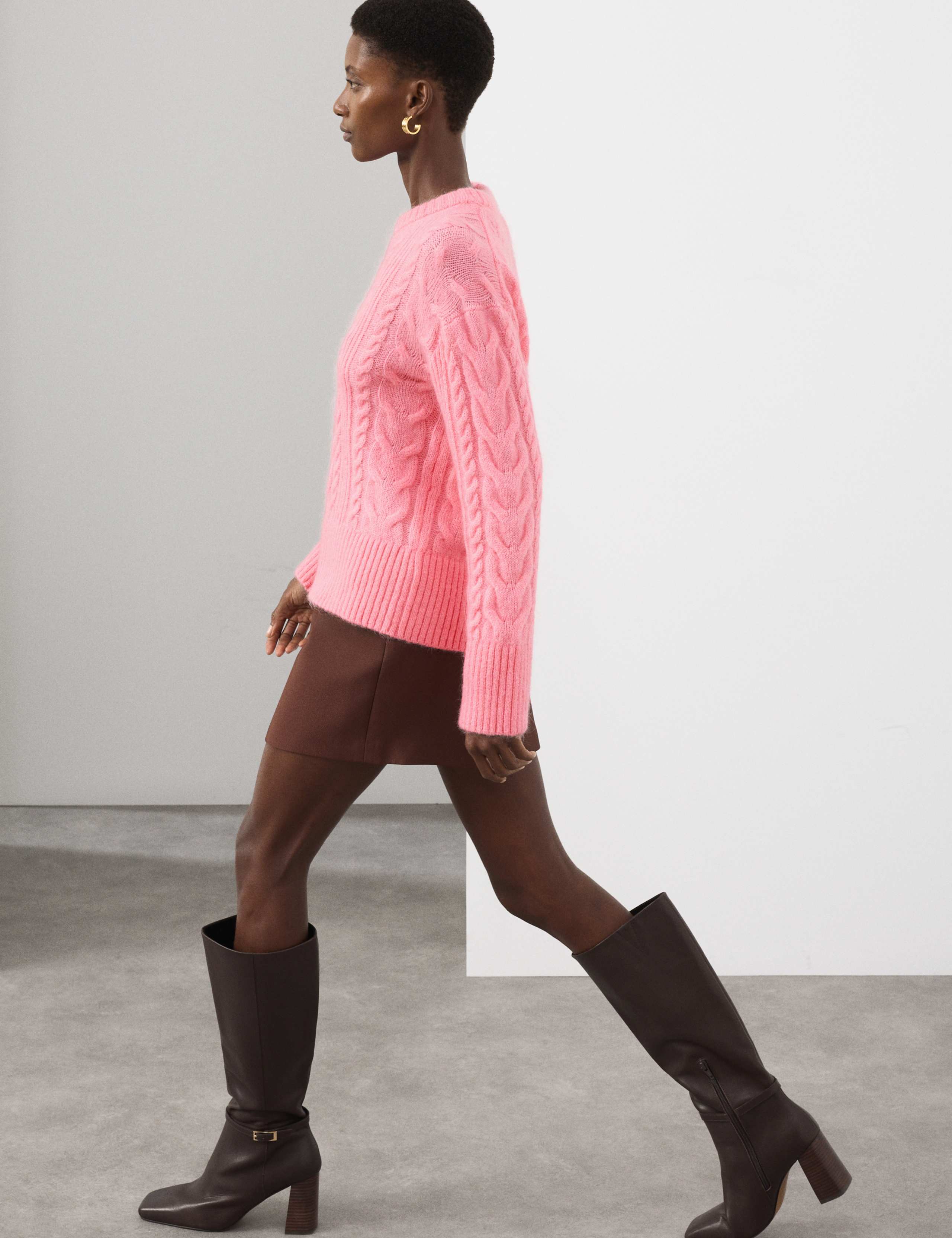 Cable Knit Jumper With Mohair 6 of 6