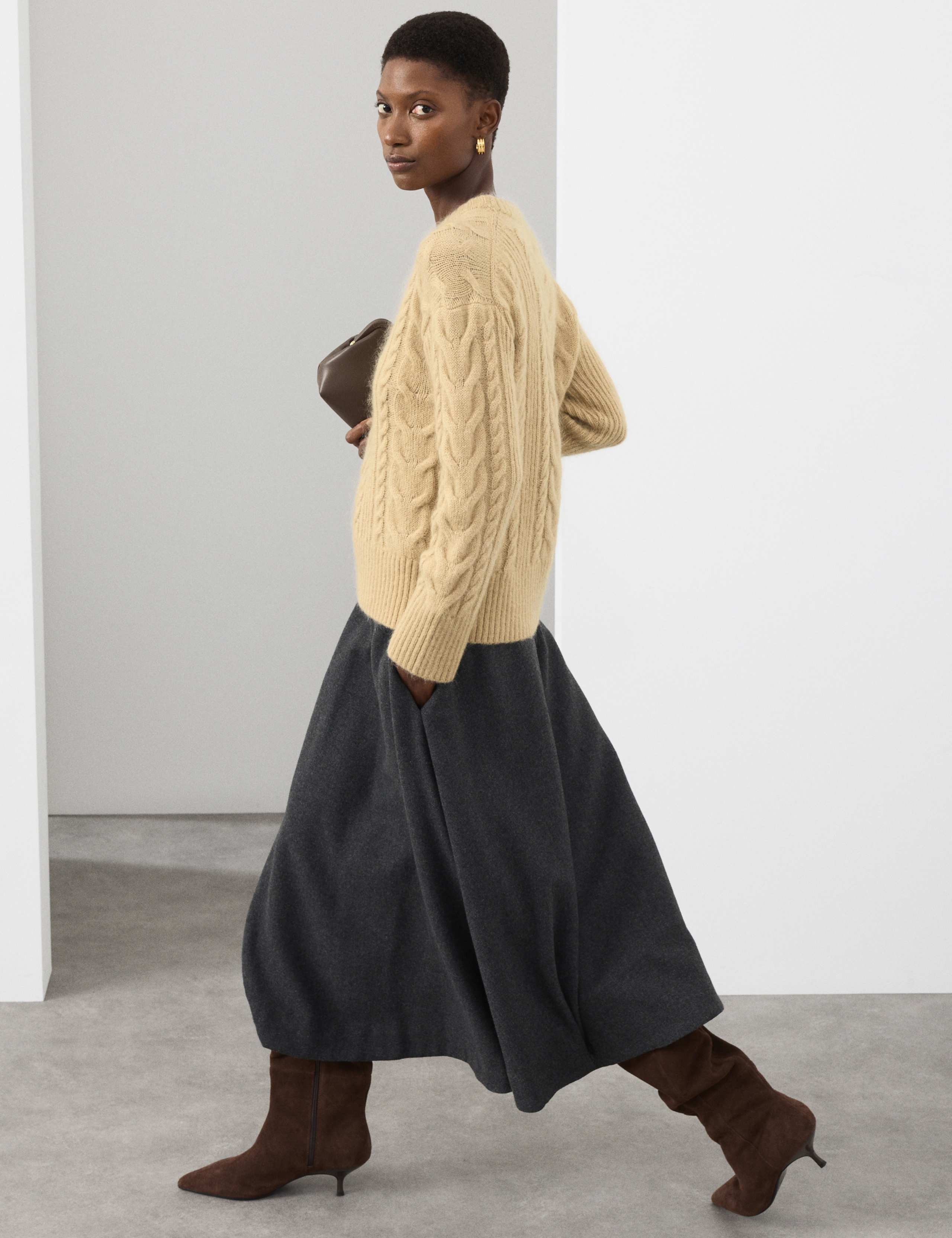 Cable Knit Jumper With Mohair 3 of 6