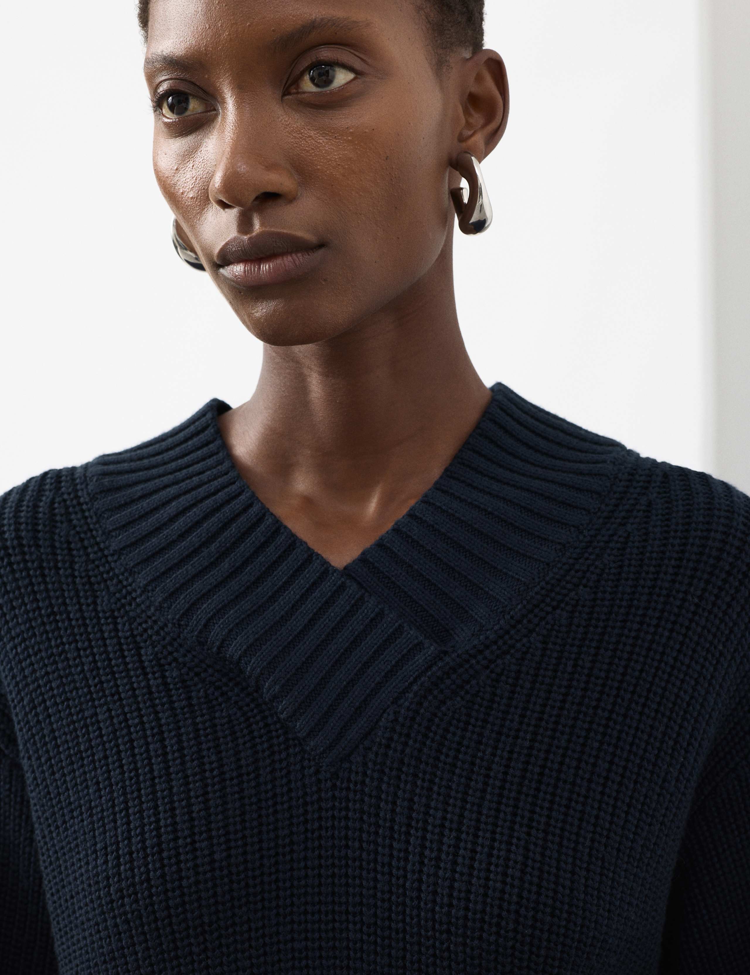 Pure Merino Wool V-Neck Jumper 1 of 6