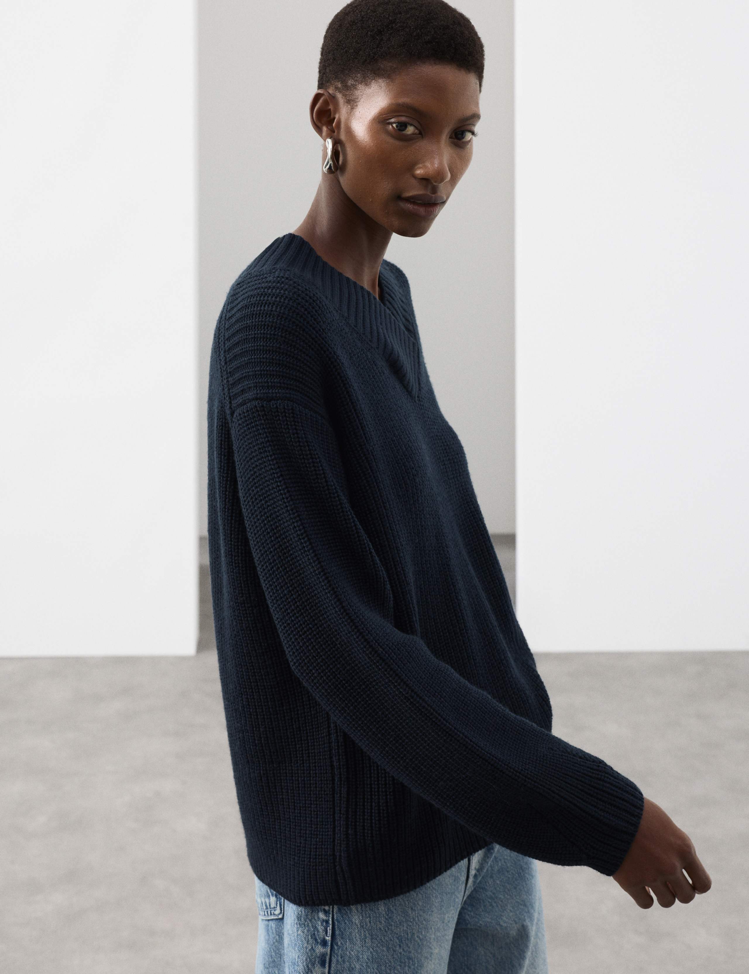 Pure Merino Wool V-Neck Jumper 3 of 6