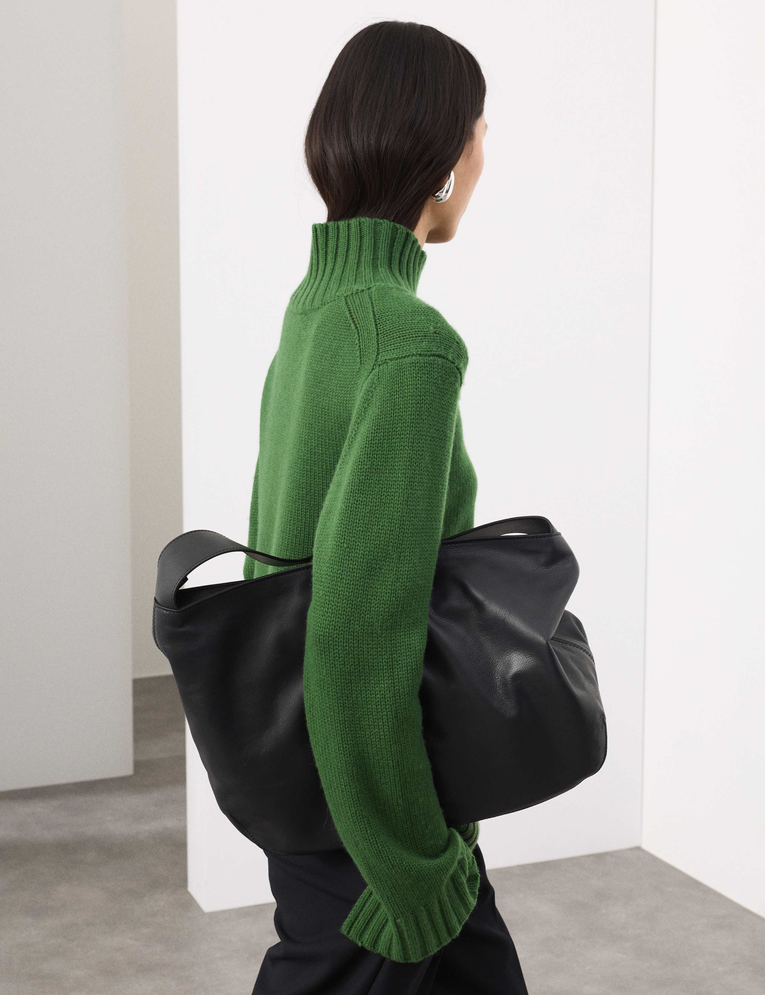 Ribbed Funnel Neck Jumper with Cashmere 5 of 6