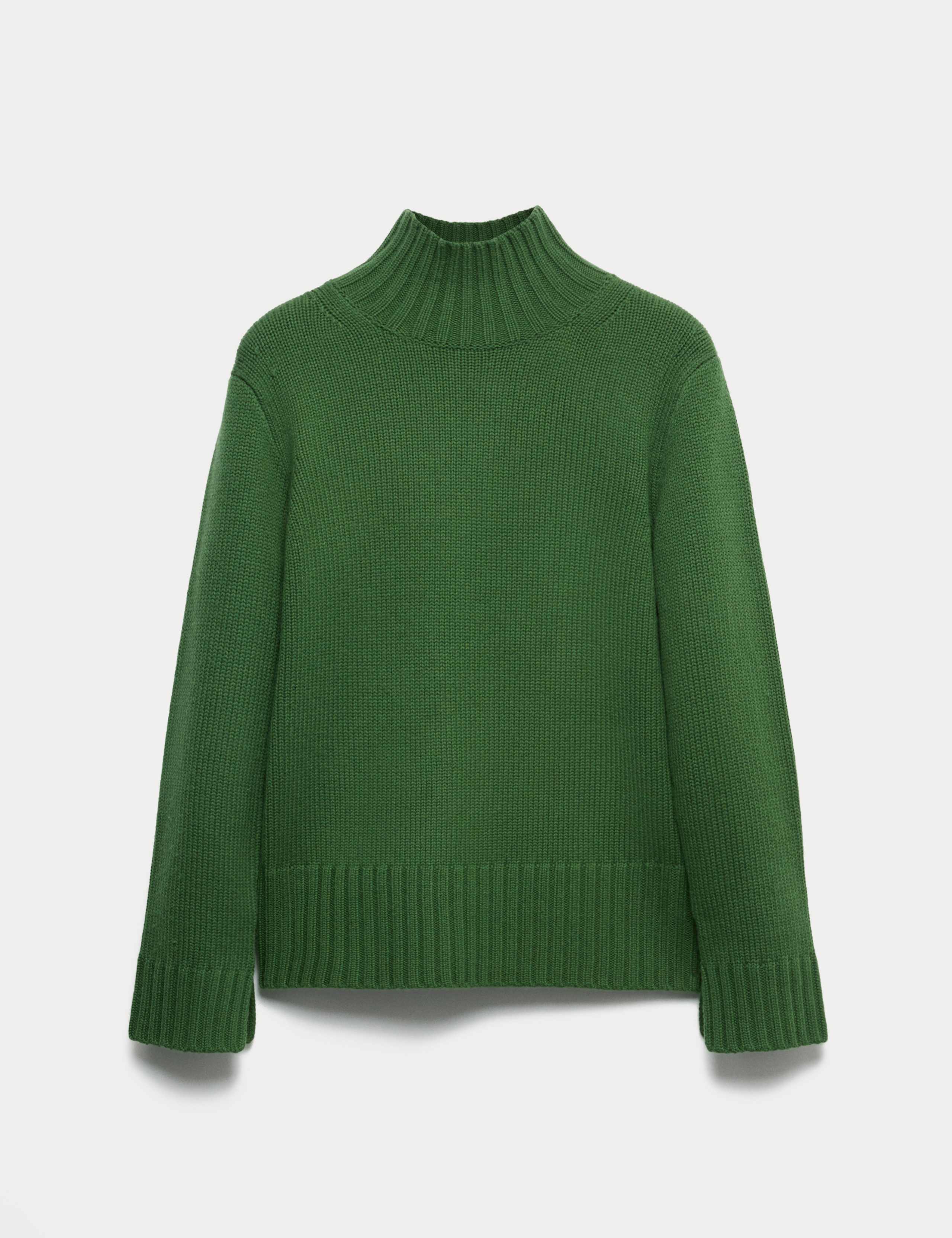 Ribbed Funnel Neck Jumper with Cashmere 2 of 5