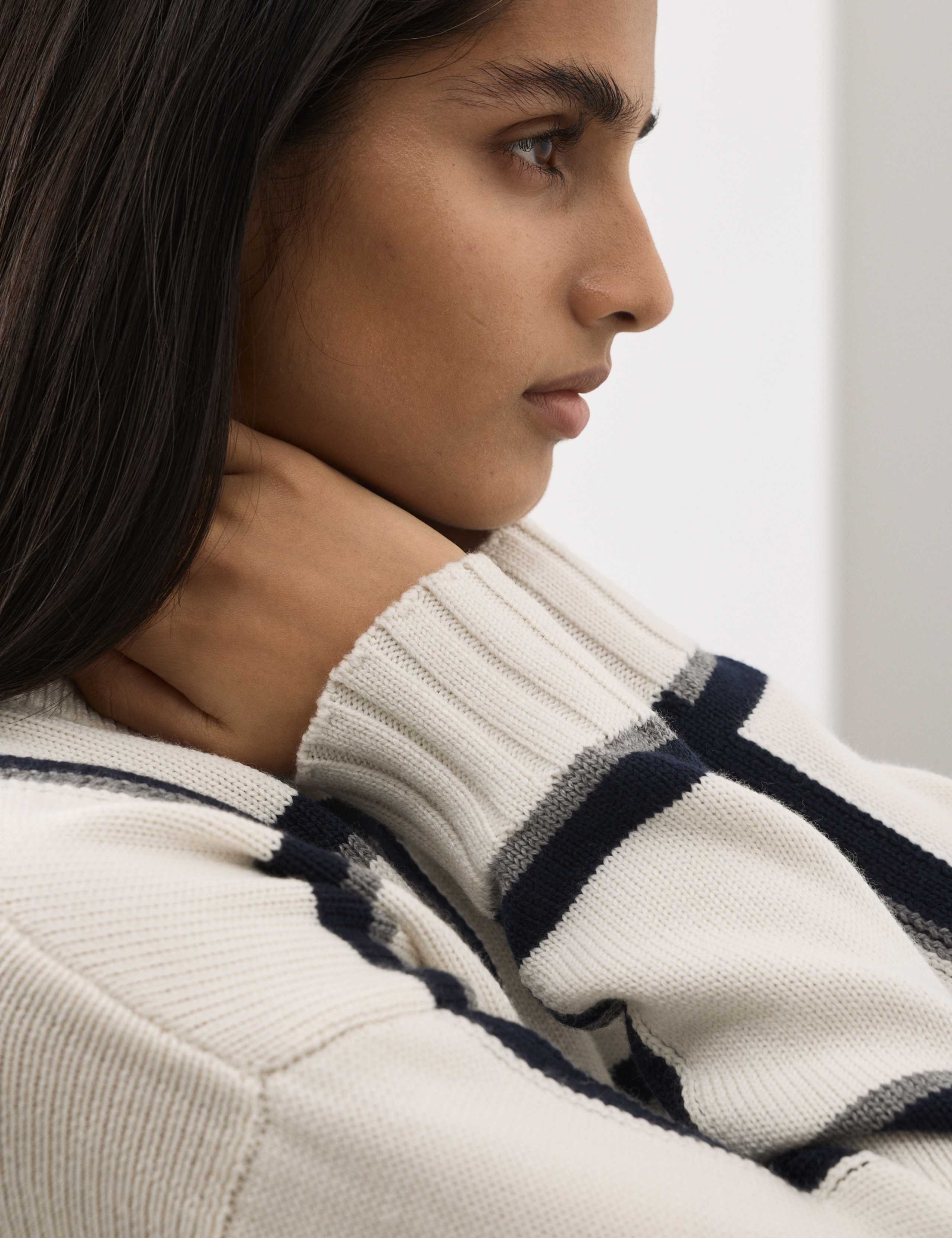 Pure Merino Wool Checked Jumper 4 of 6