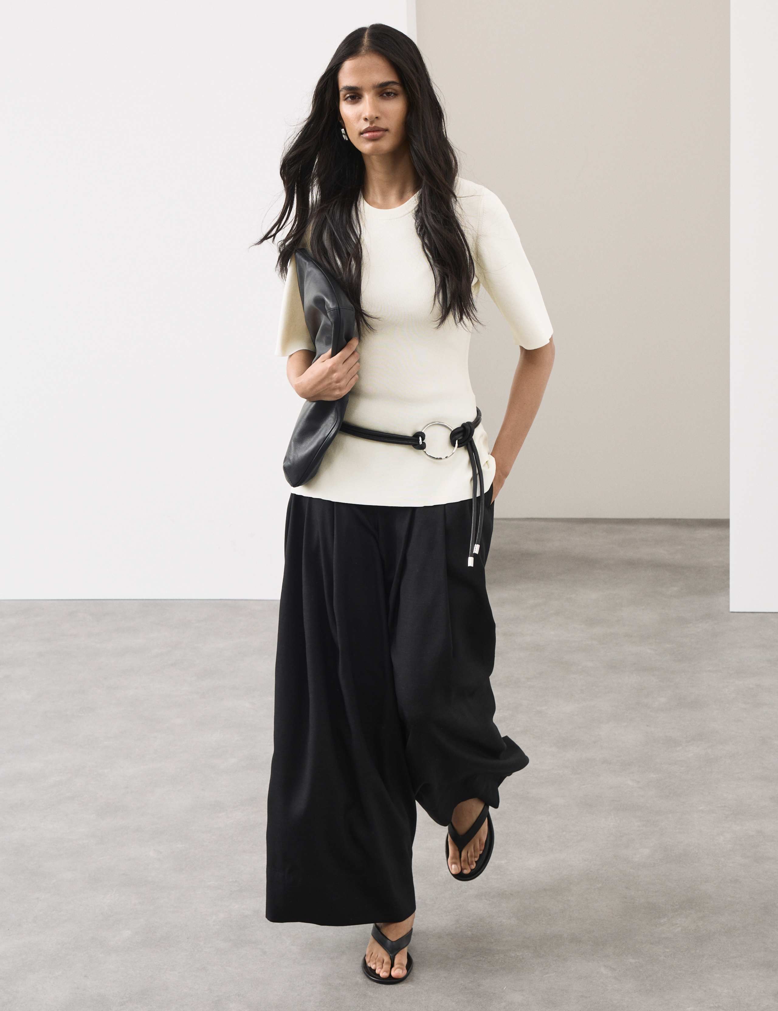 Crew Neck Peplum Knitted Top 6 of 6