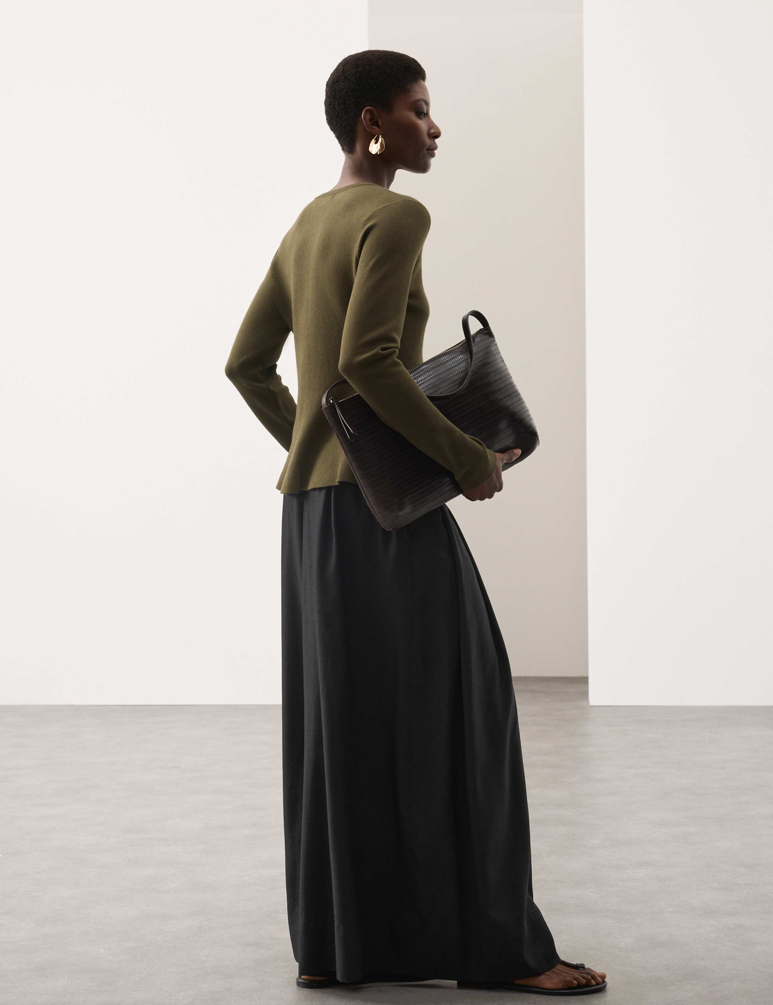 Textured Peplum Cardigan 4 of 7