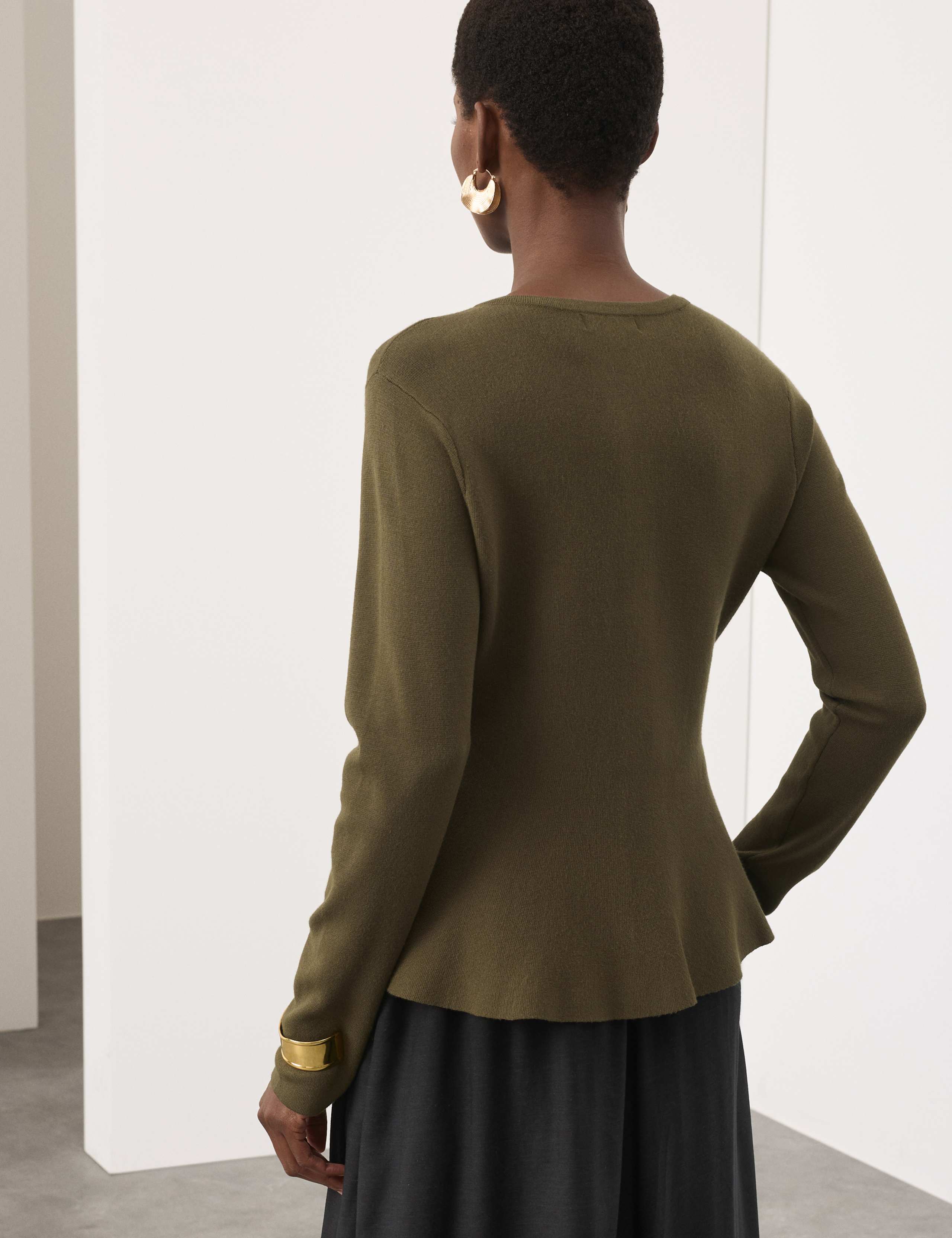 Textured Peplum Cardigan 5 of 7