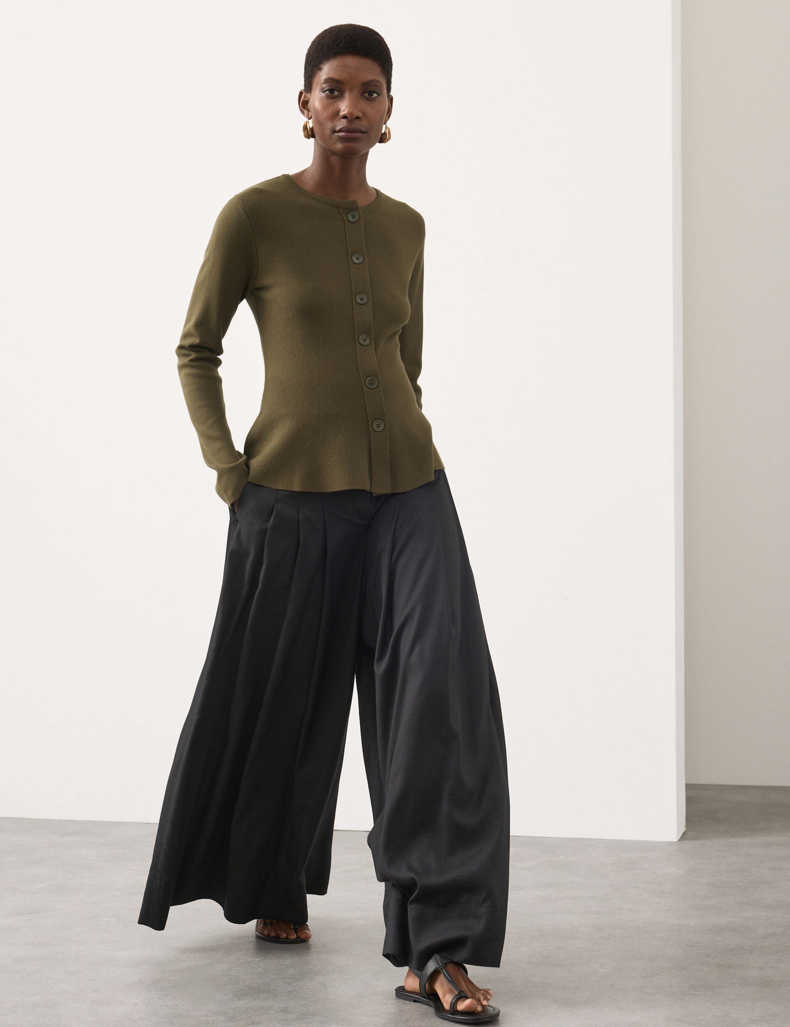 Textured Peplum Cardigan 6 of 7