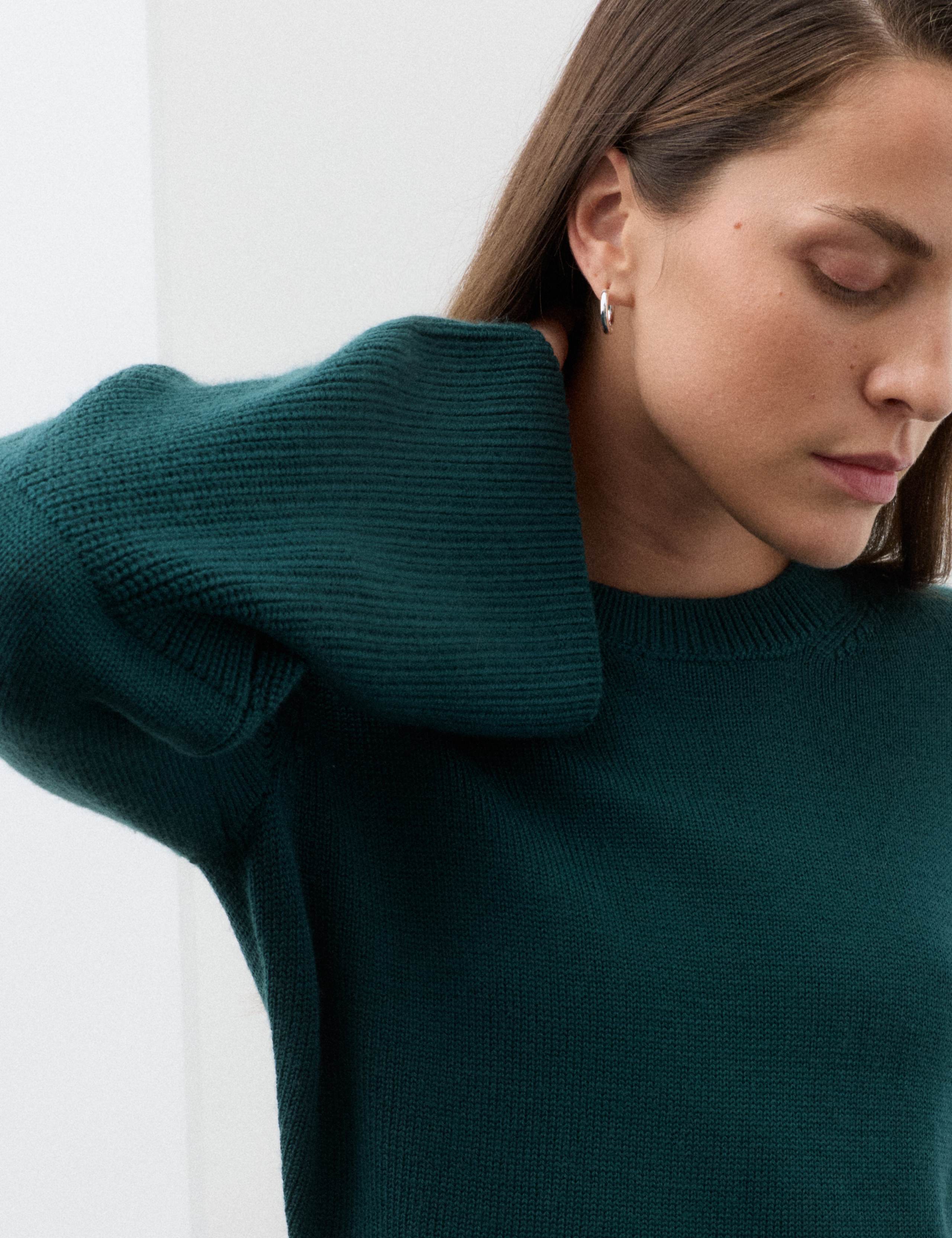 Pure Merino Wool Wide Sleeve Jumper 5 of 6