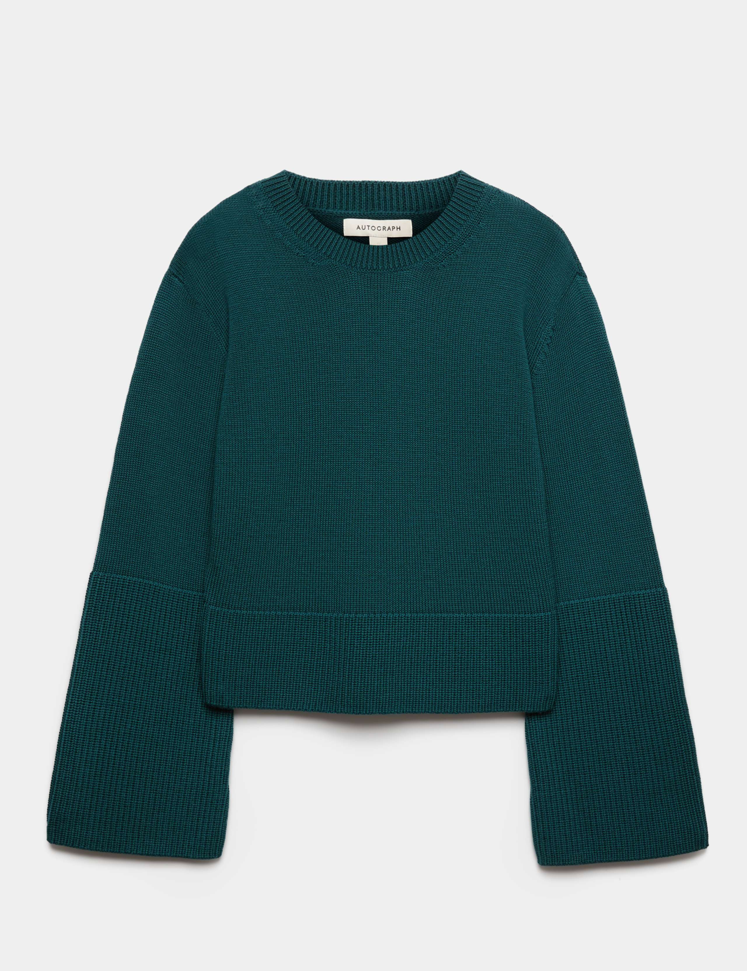 Pure Merino Wool Wide Sleeve Jumper 2 of 6