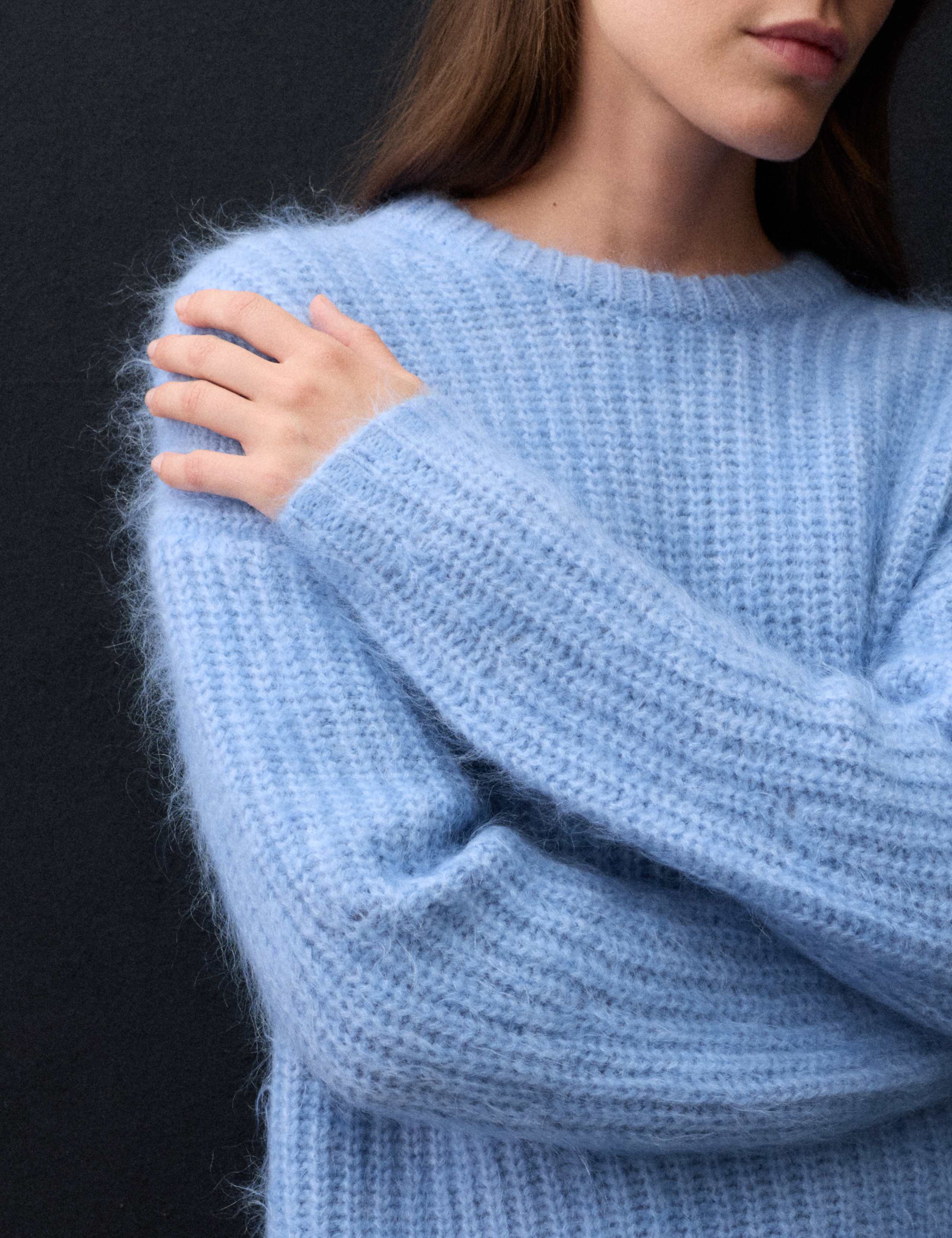 Mohair Blend Fluffy Ribbed Relaxed Jumper 6 of 7