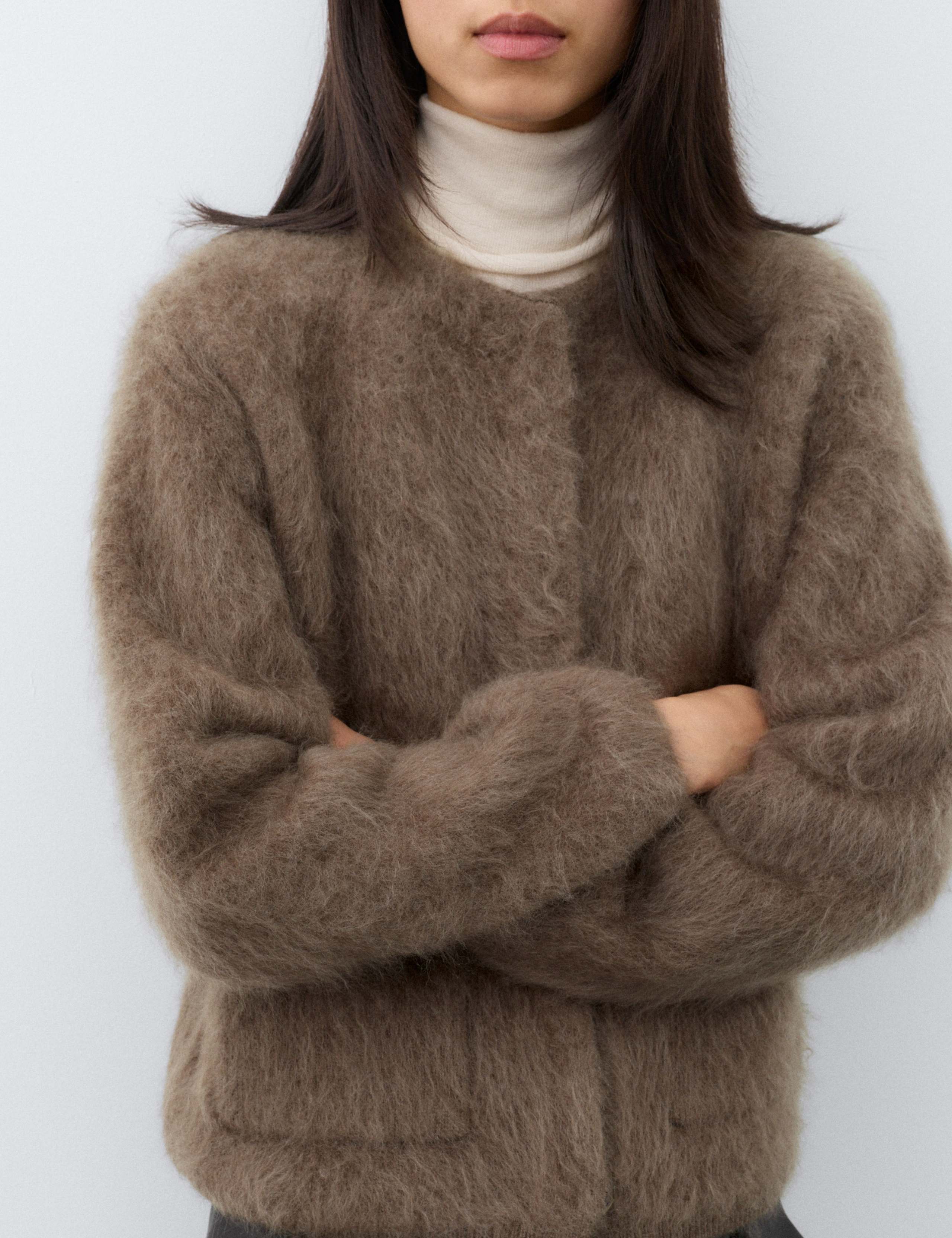 Wool Rich Brushed Cardigan 7 of 7