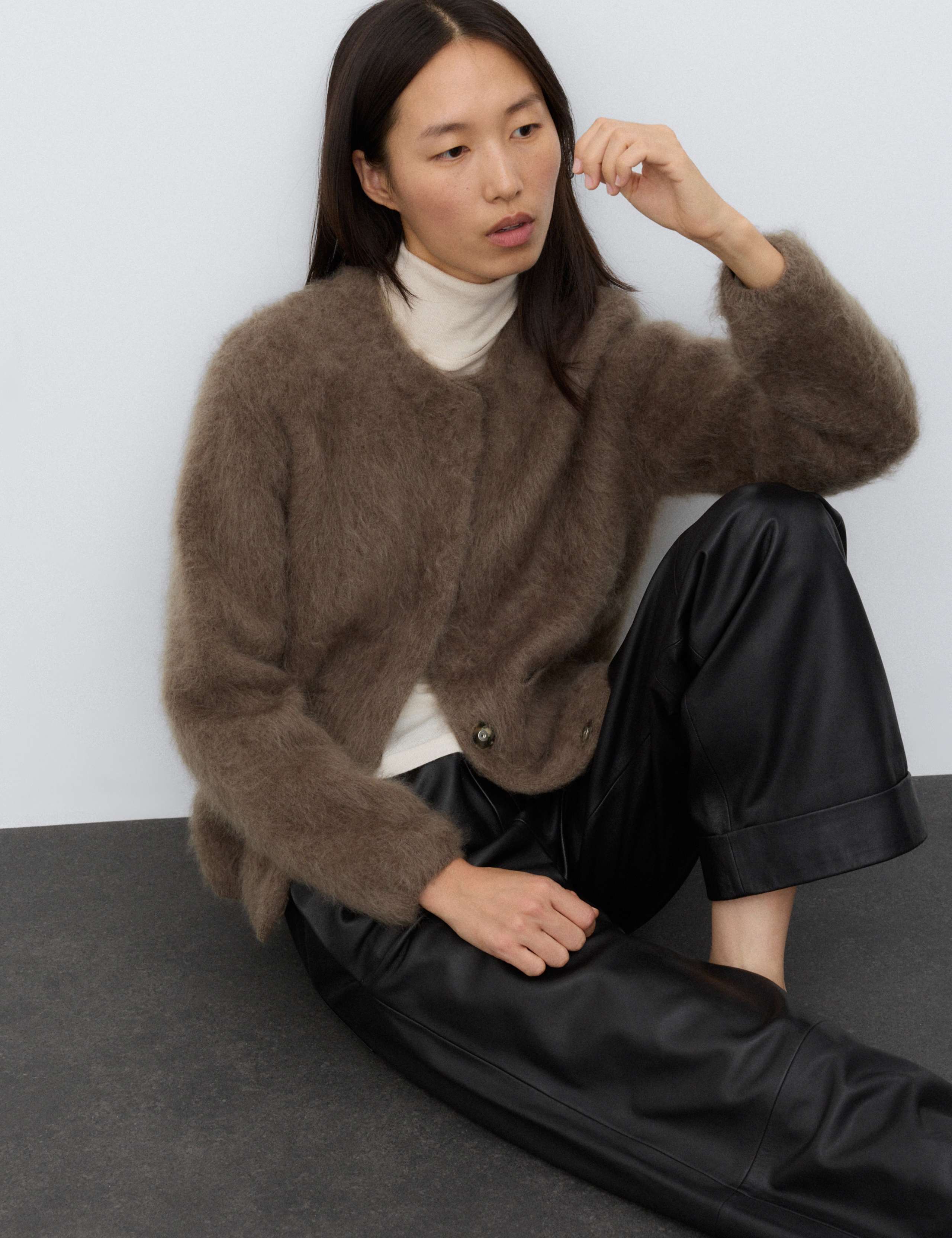 Wool Rich Brushed Cardigan 5 of 7