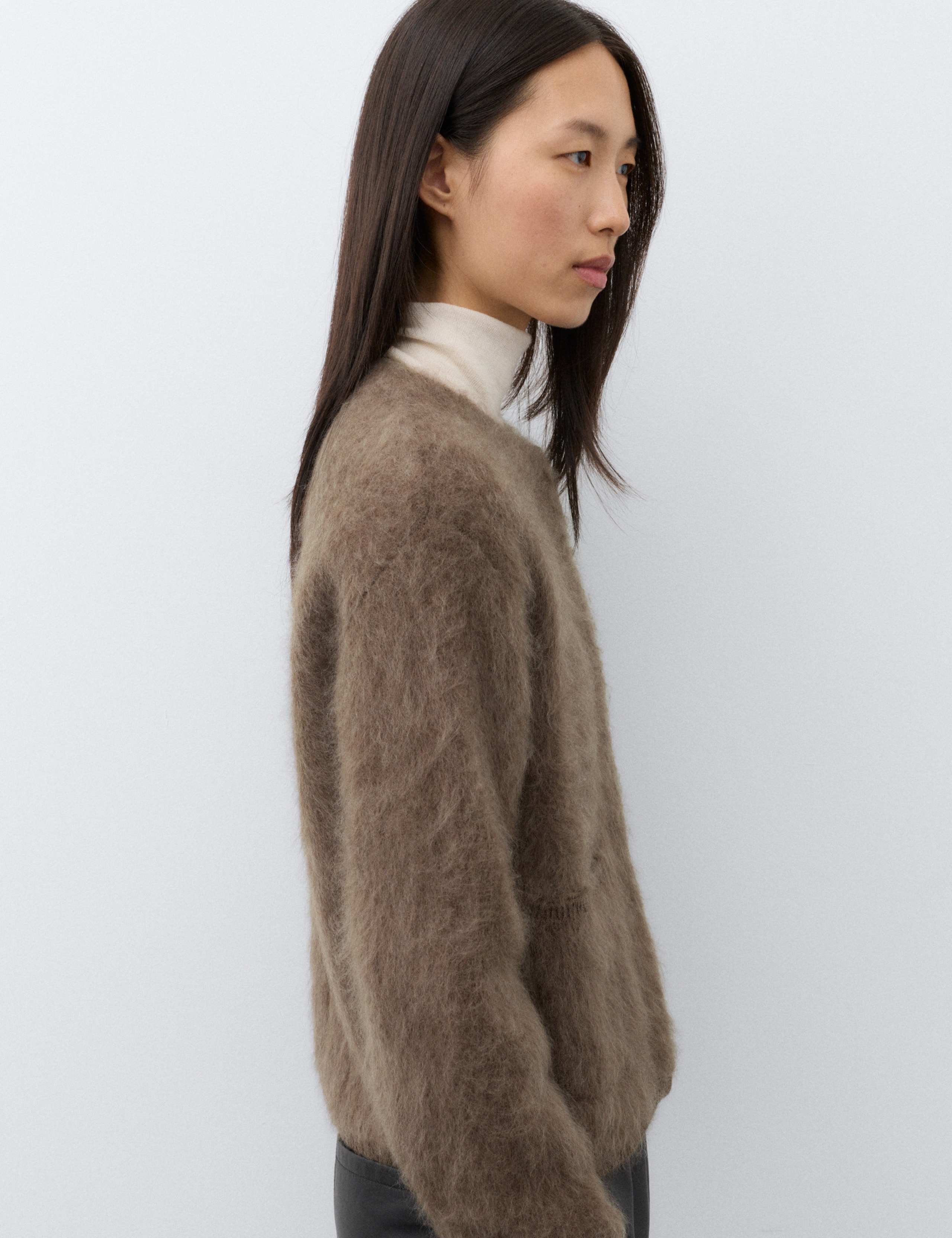 Wool Rich Brushed Cardigan 6 of 7