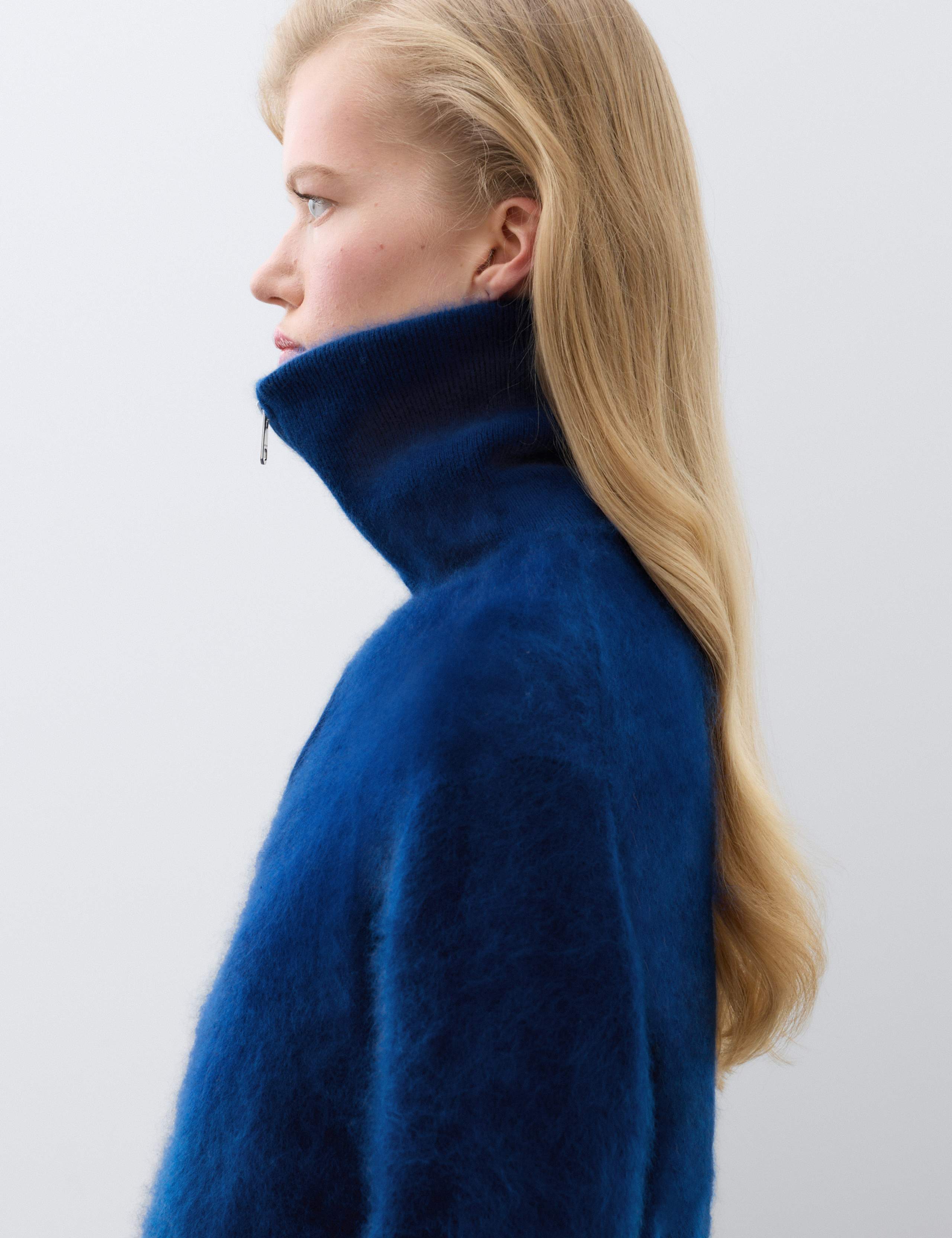 Pure Merino Wool Funnel Neck Half Zip Jumper 6 of 6