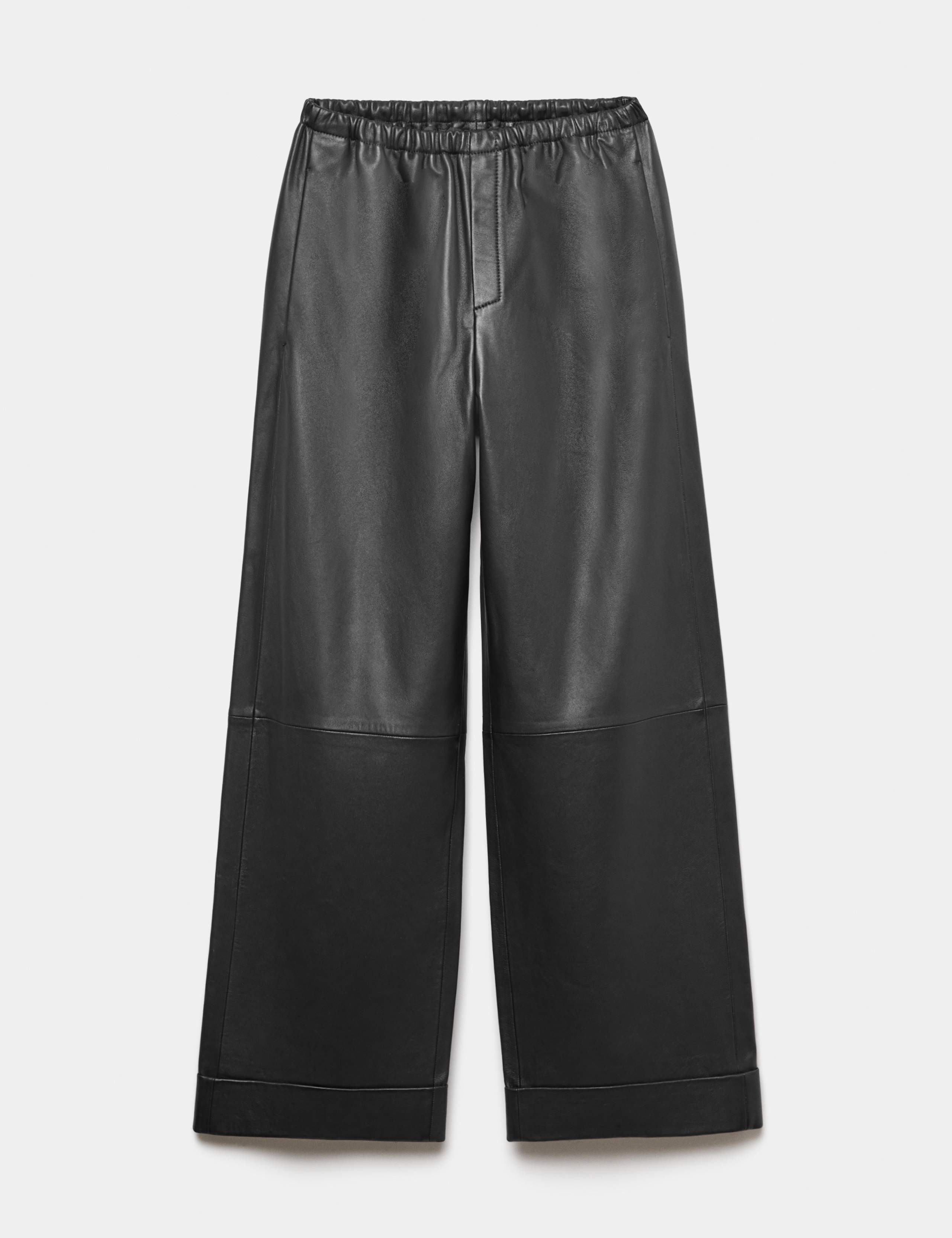 Leather Mid Rise Straight Leg Trousers 2 of 6