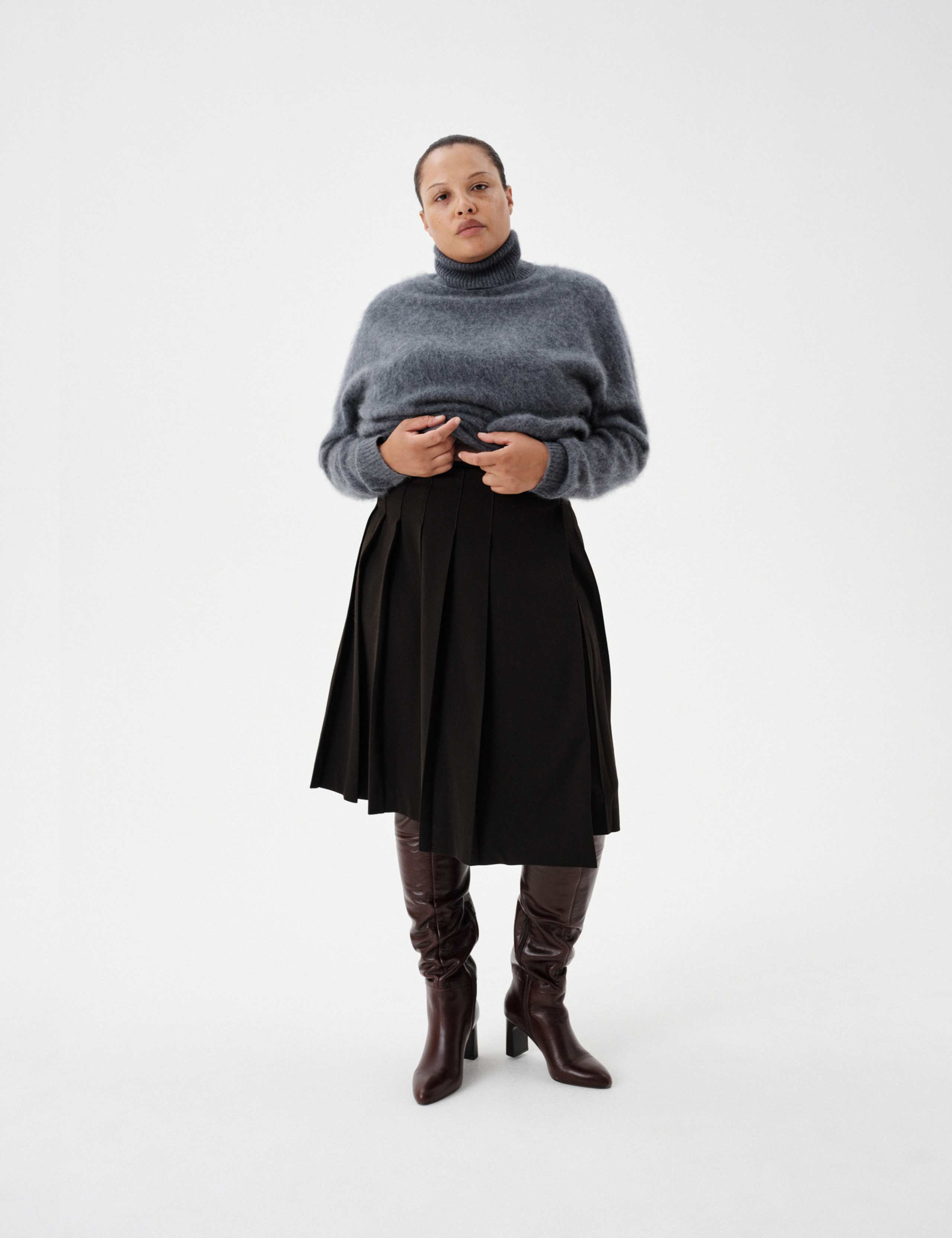 Pleated Midi Kilt Skirt 3 of 8