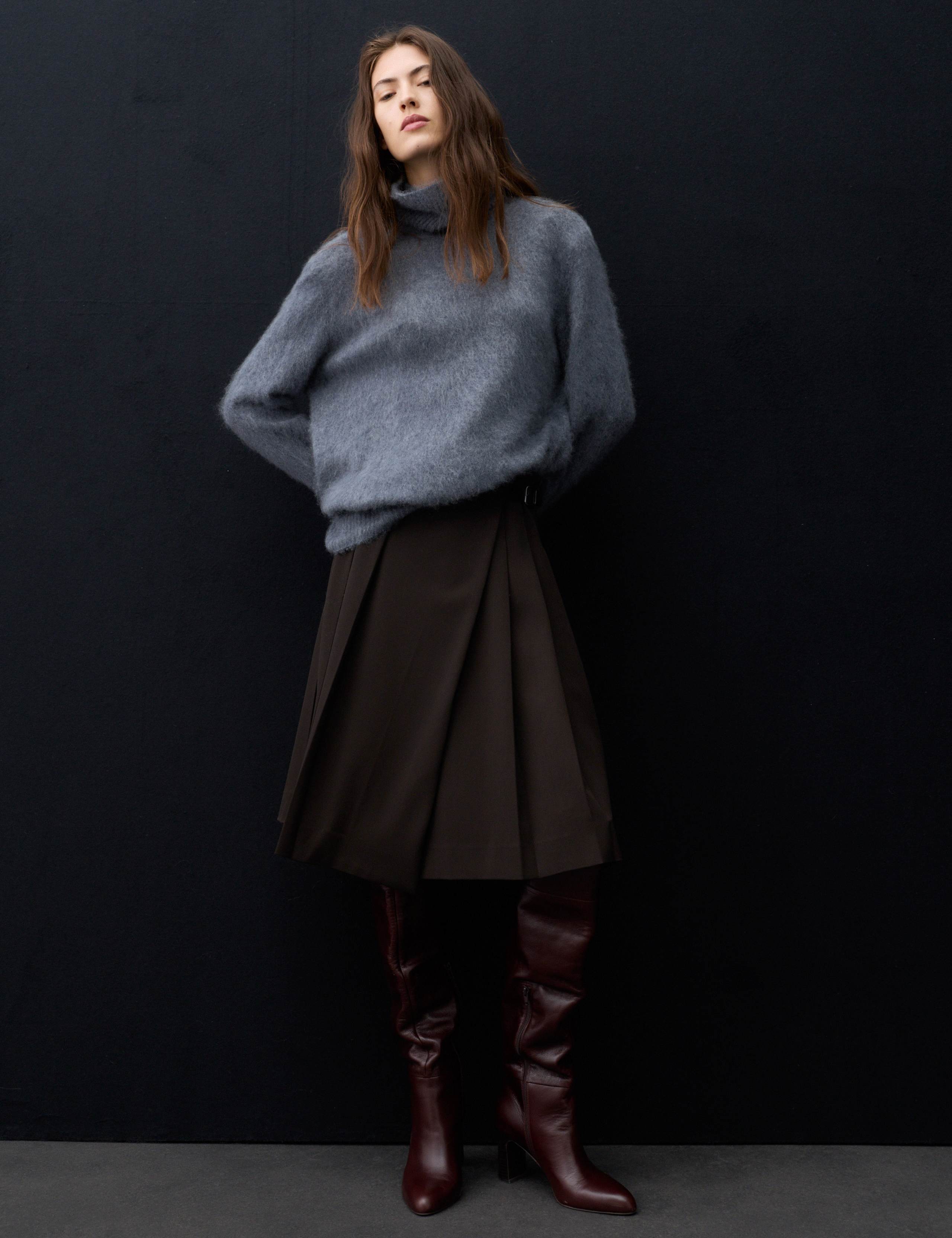 Pleated Midi Kilt Skirt 6 of 8