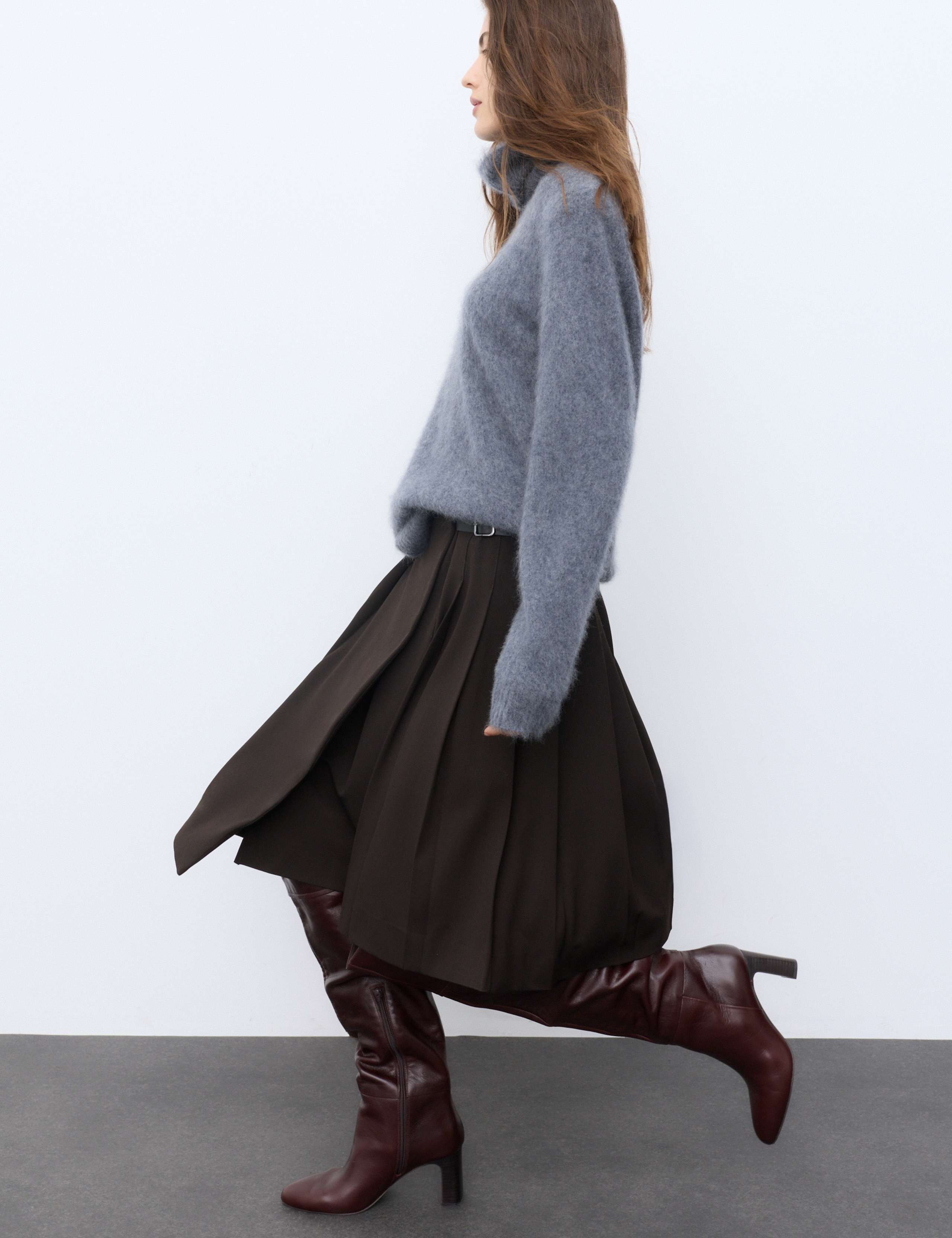 Pleated Midi Kilt Skirt 7 of 8