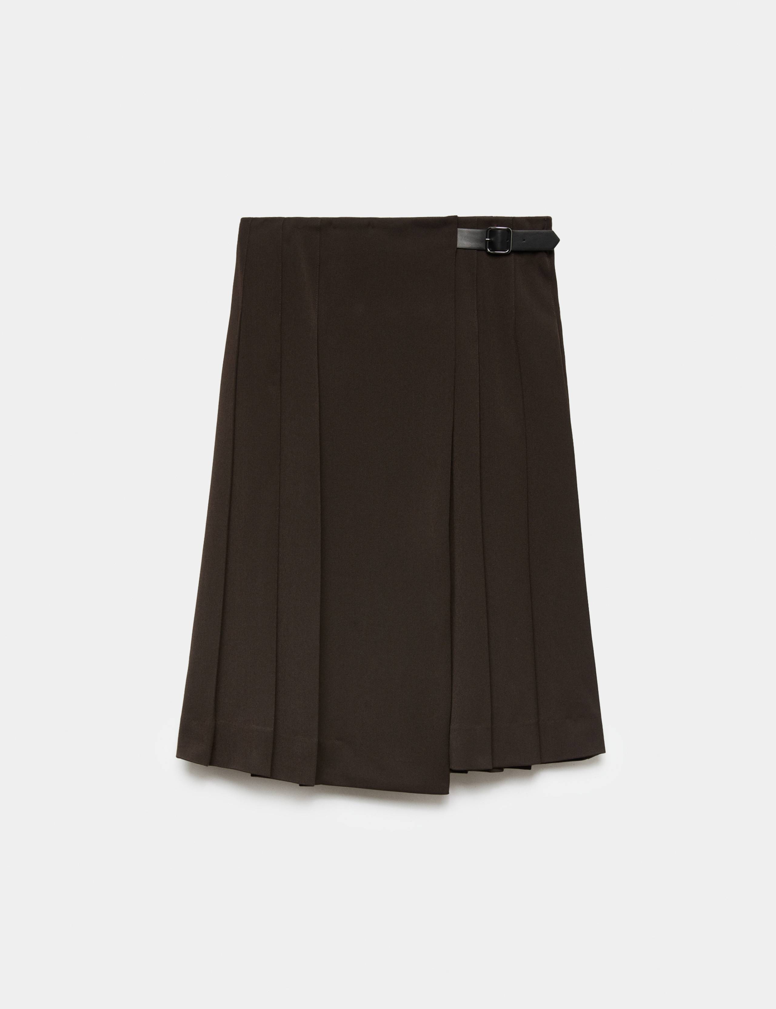 Pleated Midi Kilt Skirt 2 of 8