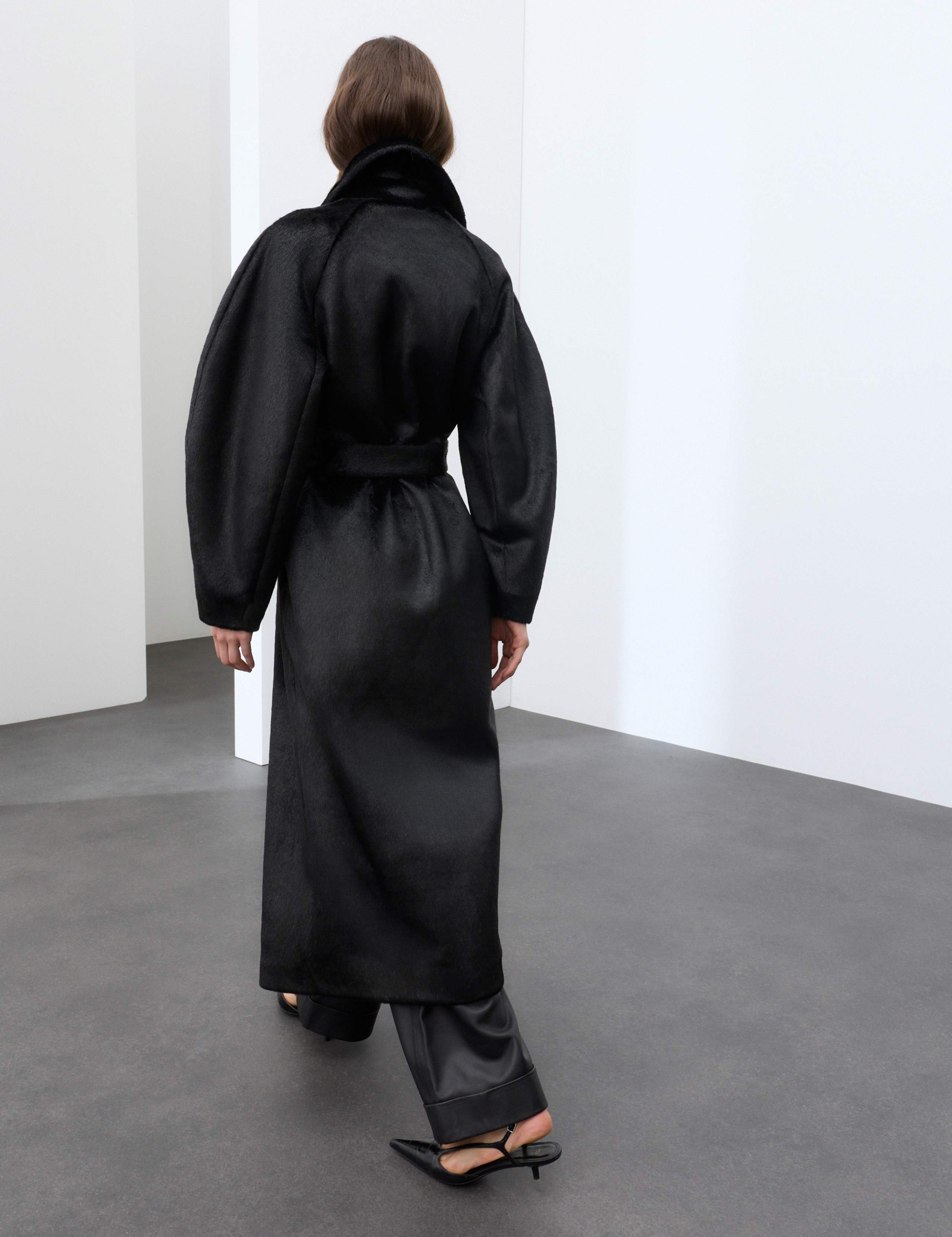 Faux Pony Fur Longline Coat 3 of 7