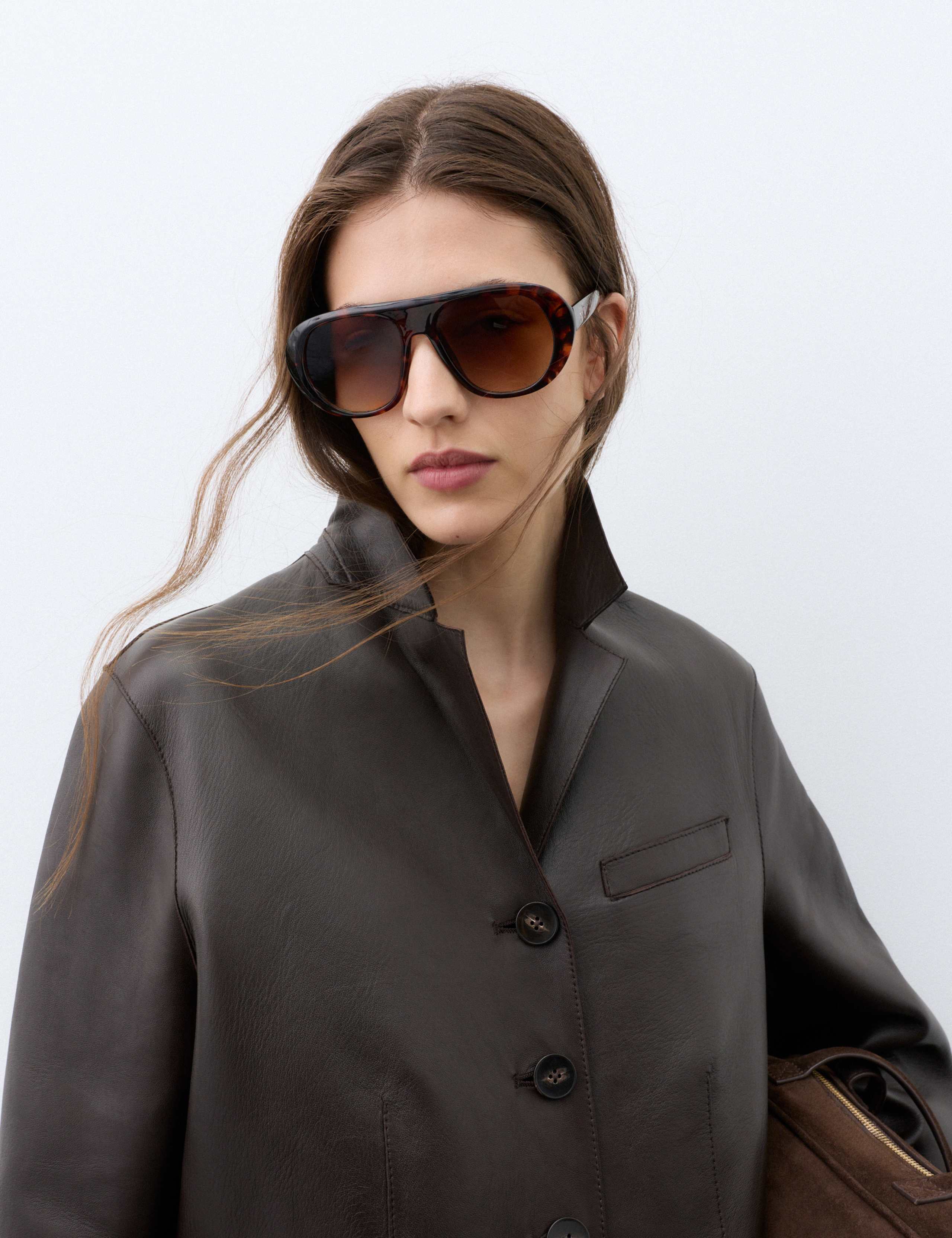 Pure Leather Longline Coat 7 of 7