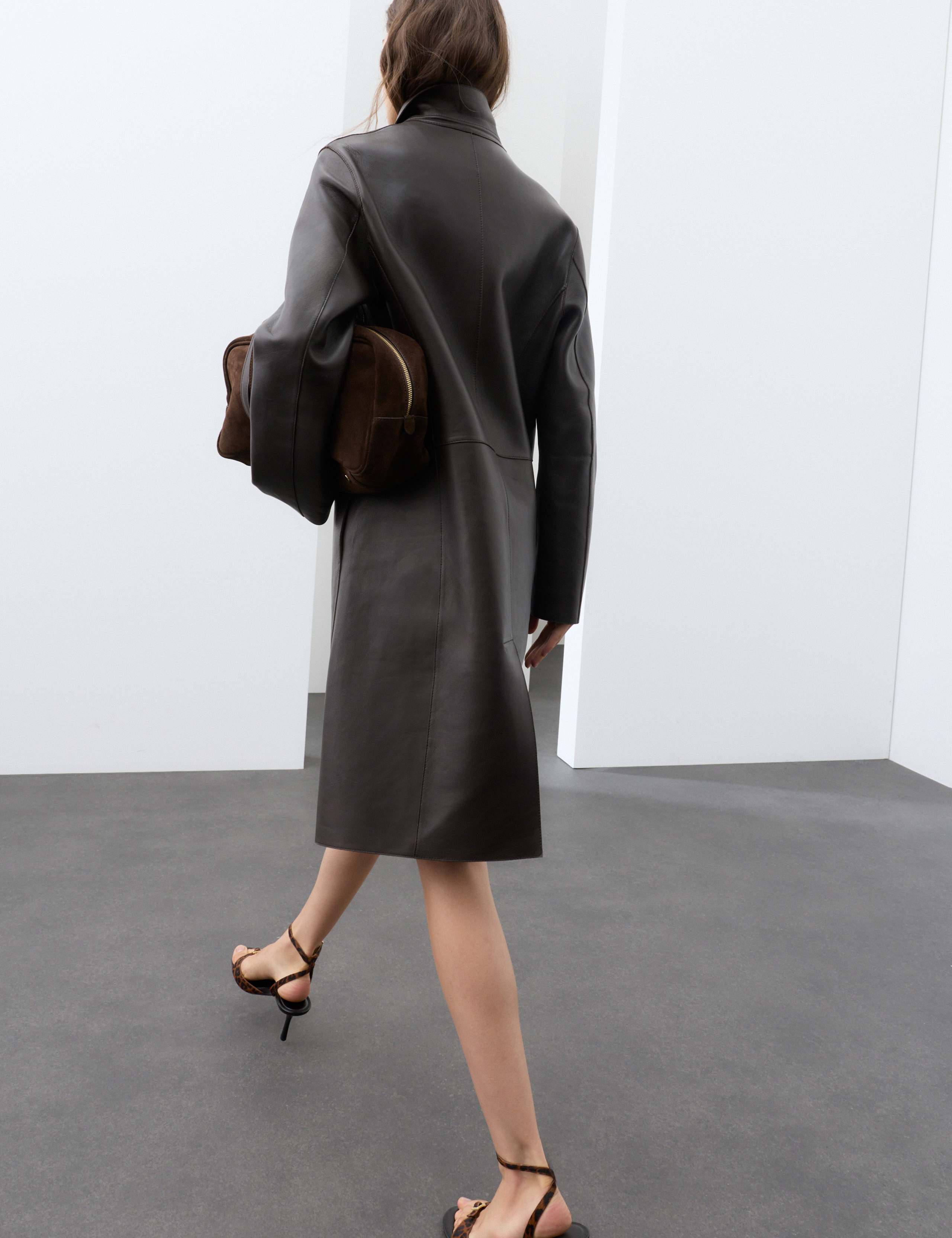 Pure Leather Longline Coat 3 of 7