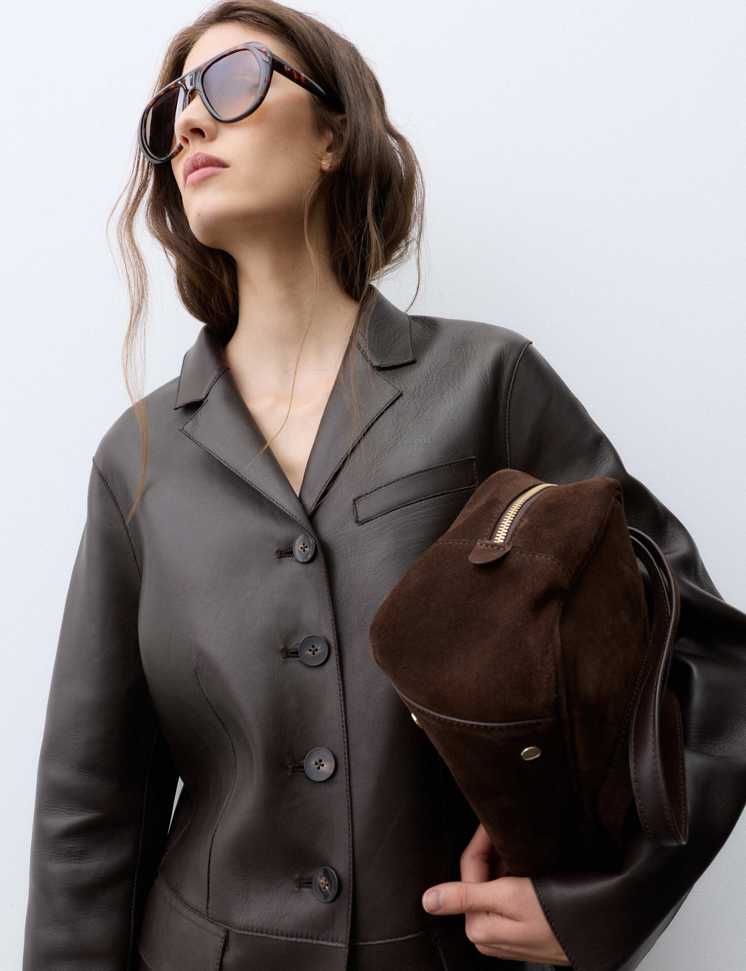 Pure Leather Longline Coat 6 of 7