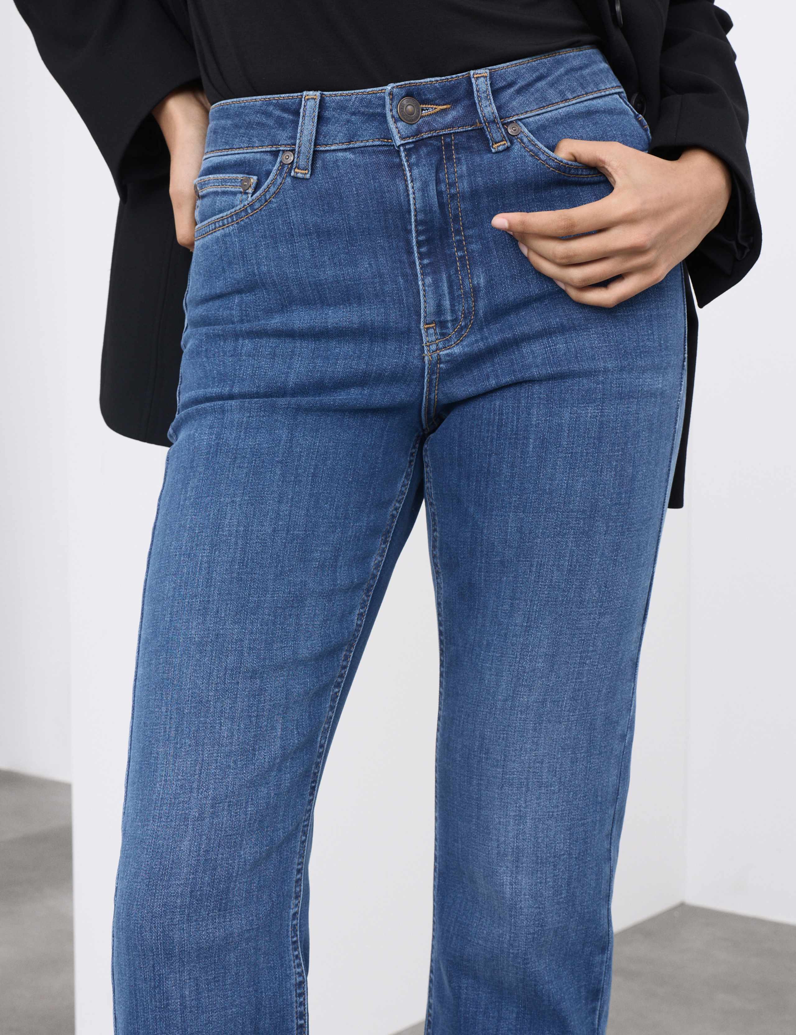 High Waisted Straight Leg Jeans 3 of 7