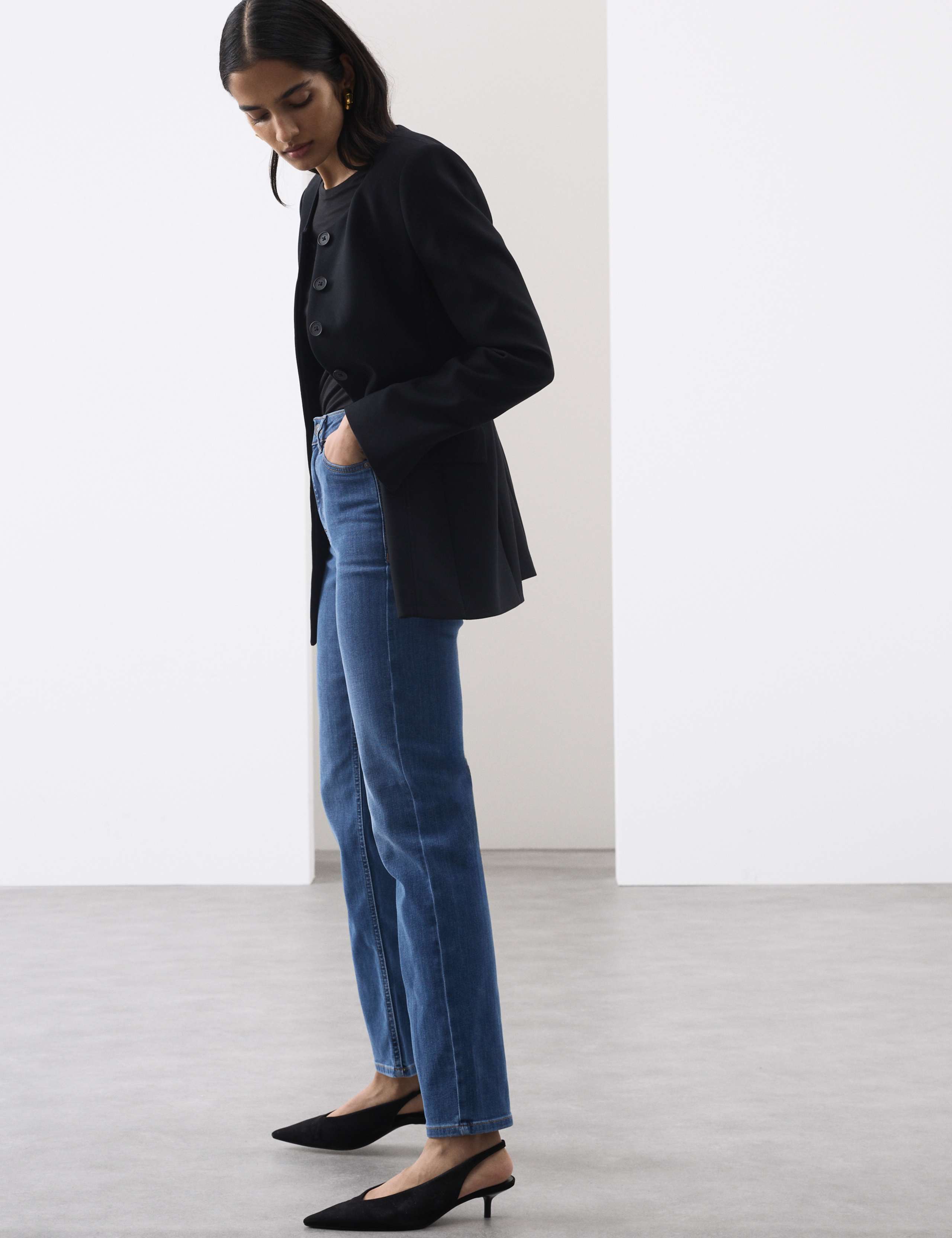 High Waisted Straight Leg Jeans 4 of 7