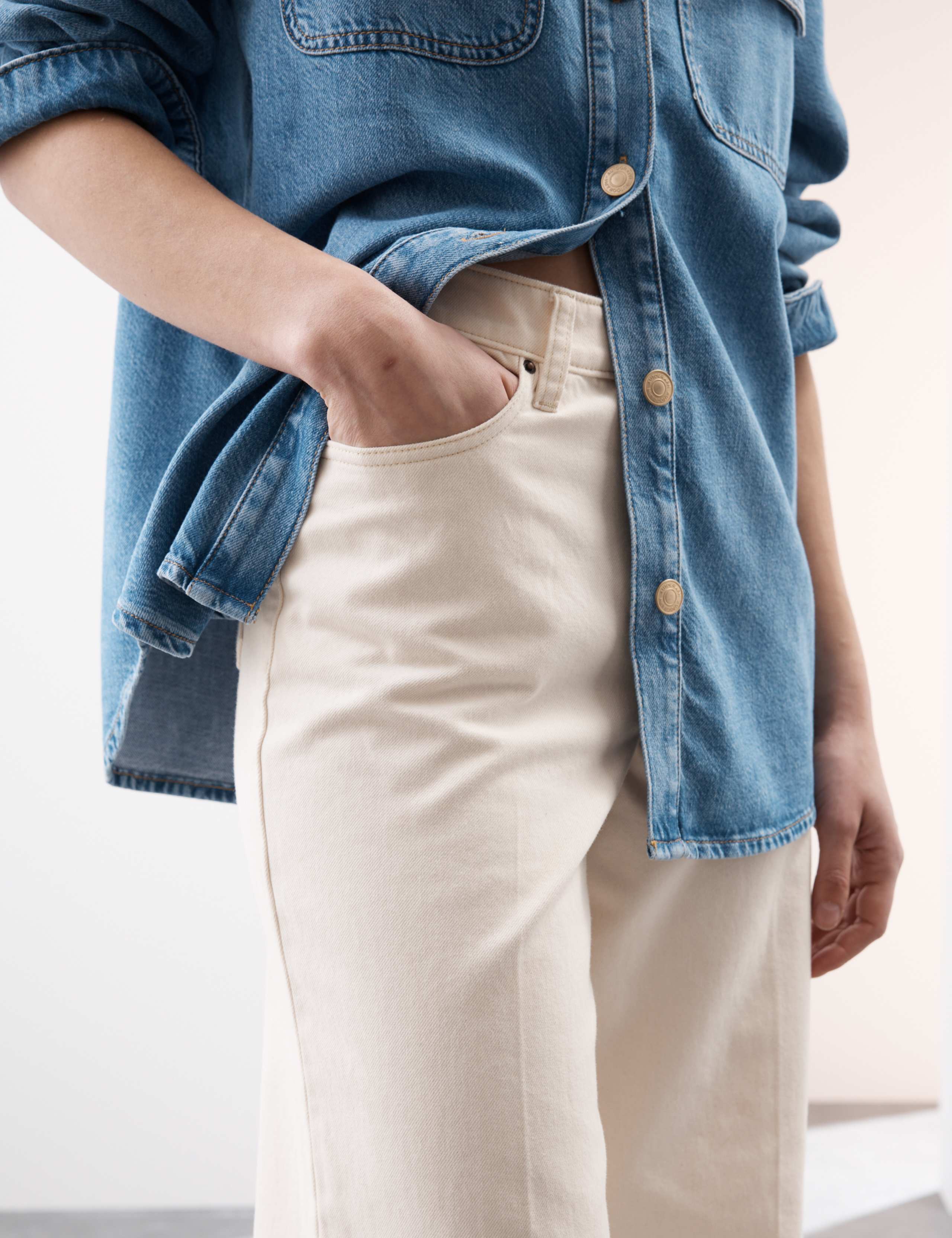 Pure Cotton High Waisted Wide Leg Jean 6 of 7