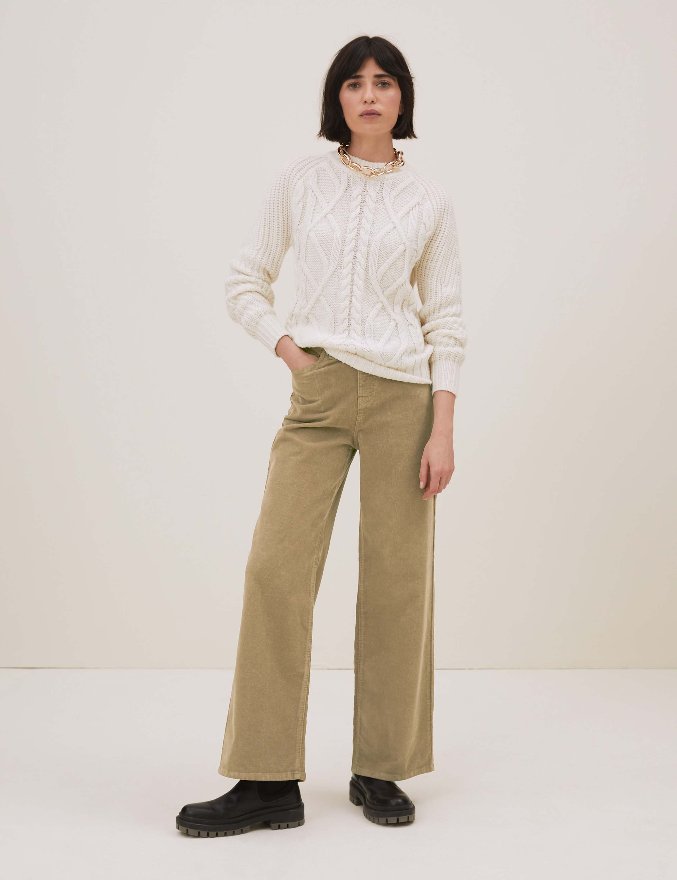Corduroy Wide Leg Trousers 1 of 5