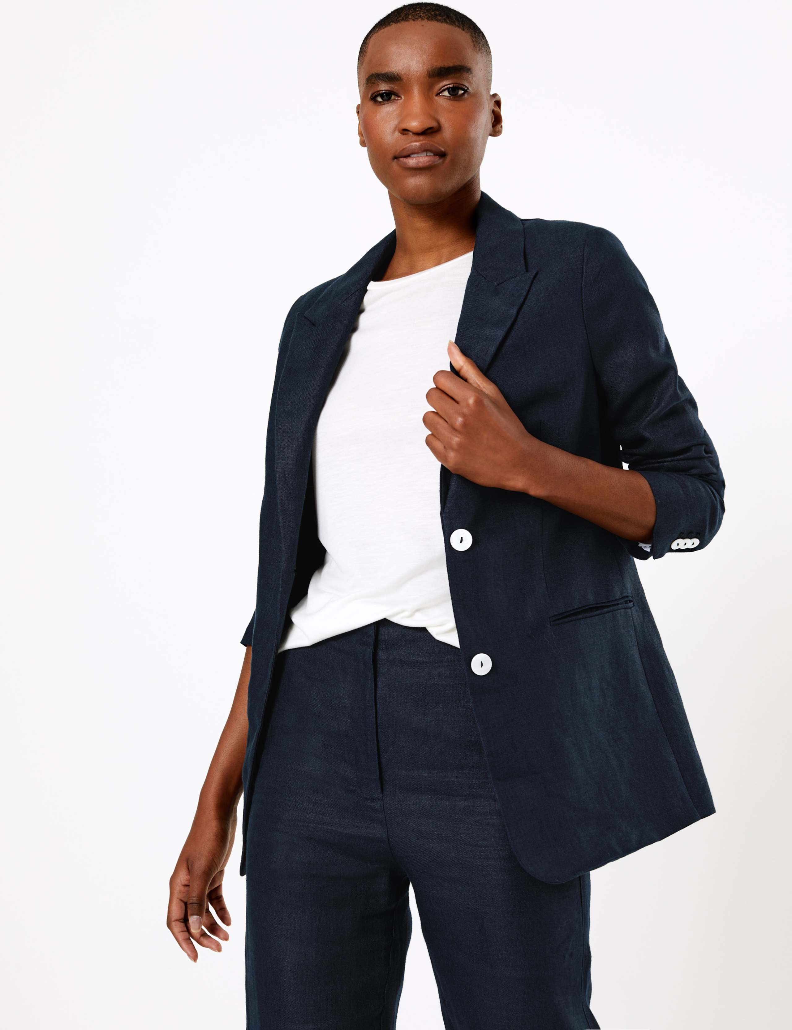 Pure Irish Linen Single Breasted Blazer 1 of 6