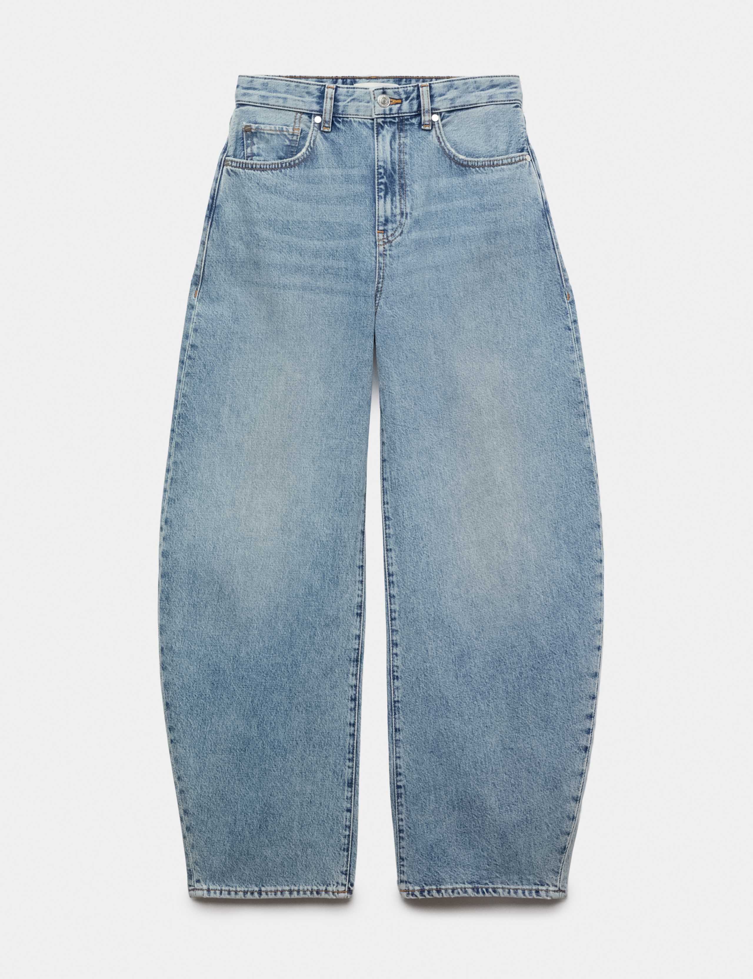 High Waisted Barrel Leg Jeans 2 of 7