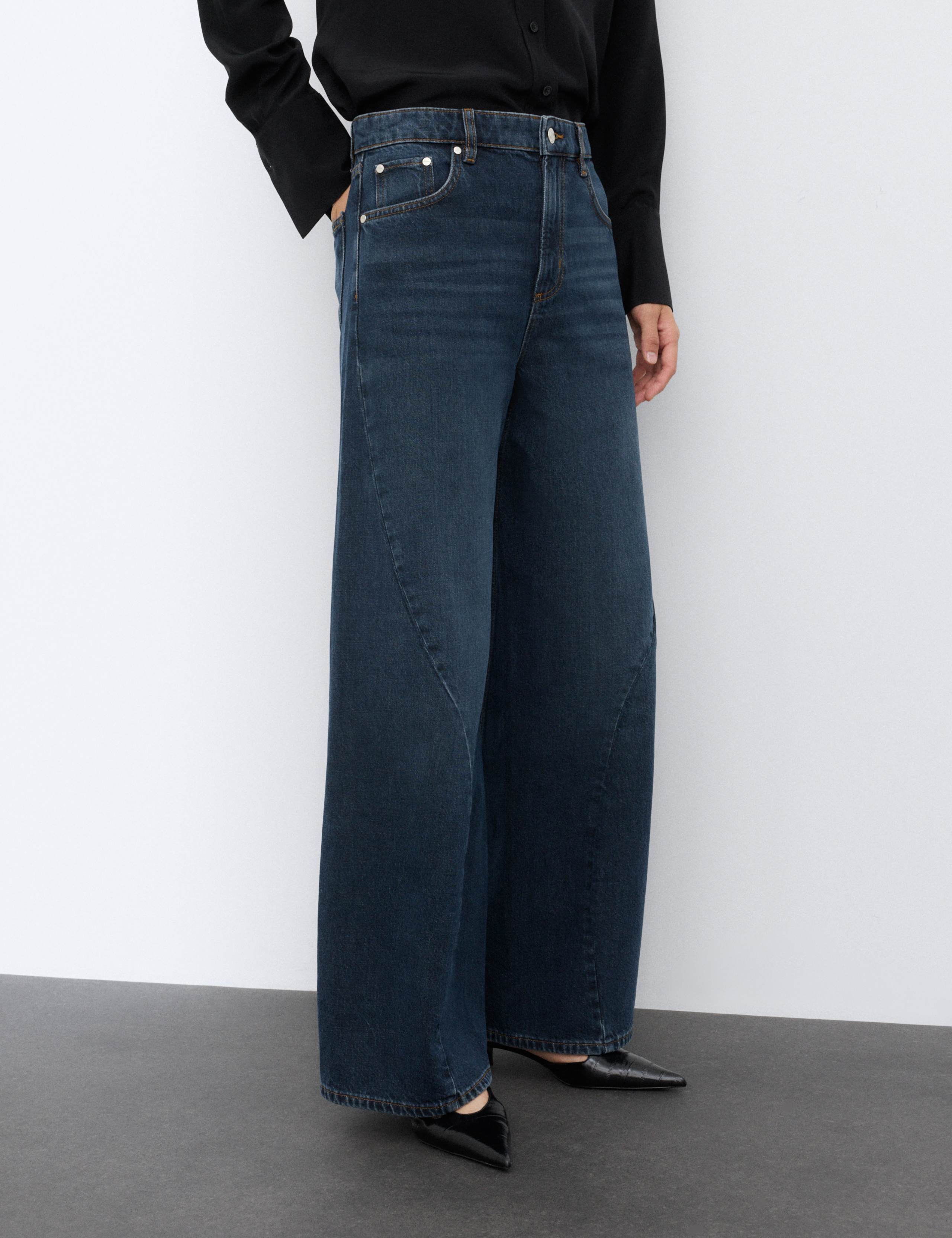 High Waisted Seam Detail Barrel Jeans 7 of 7