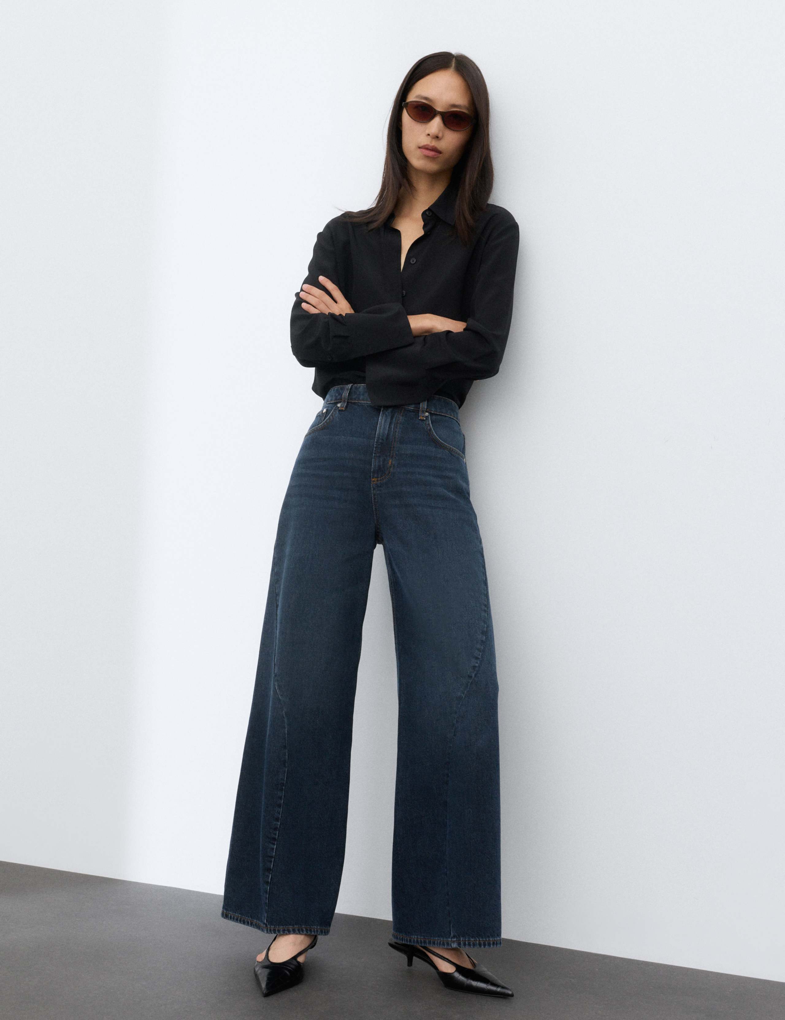 High Waisted Seam Detail Barrel Jeans 5 of 7
