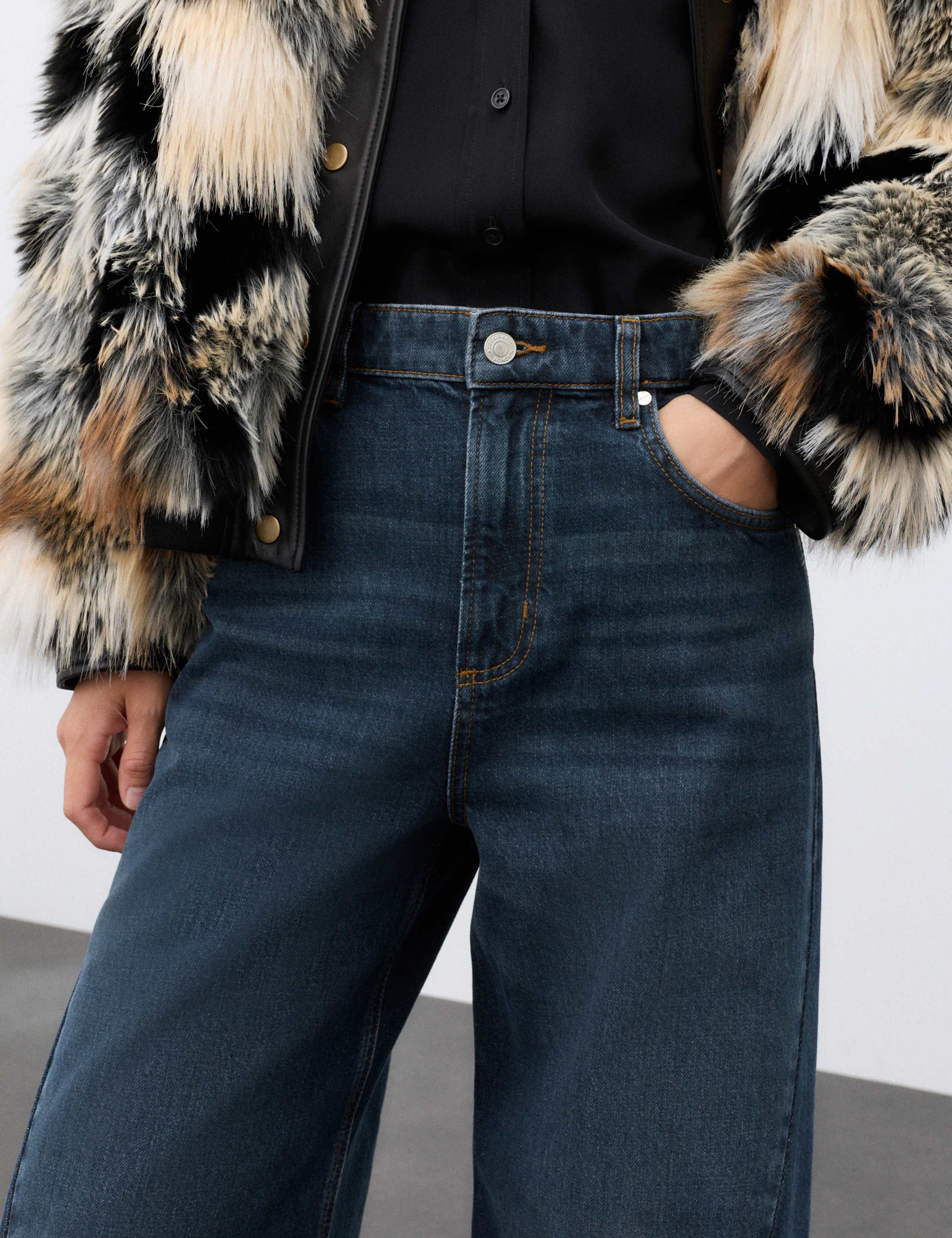 High Waisted Seam Detail Barrel Jeans 6 of 7