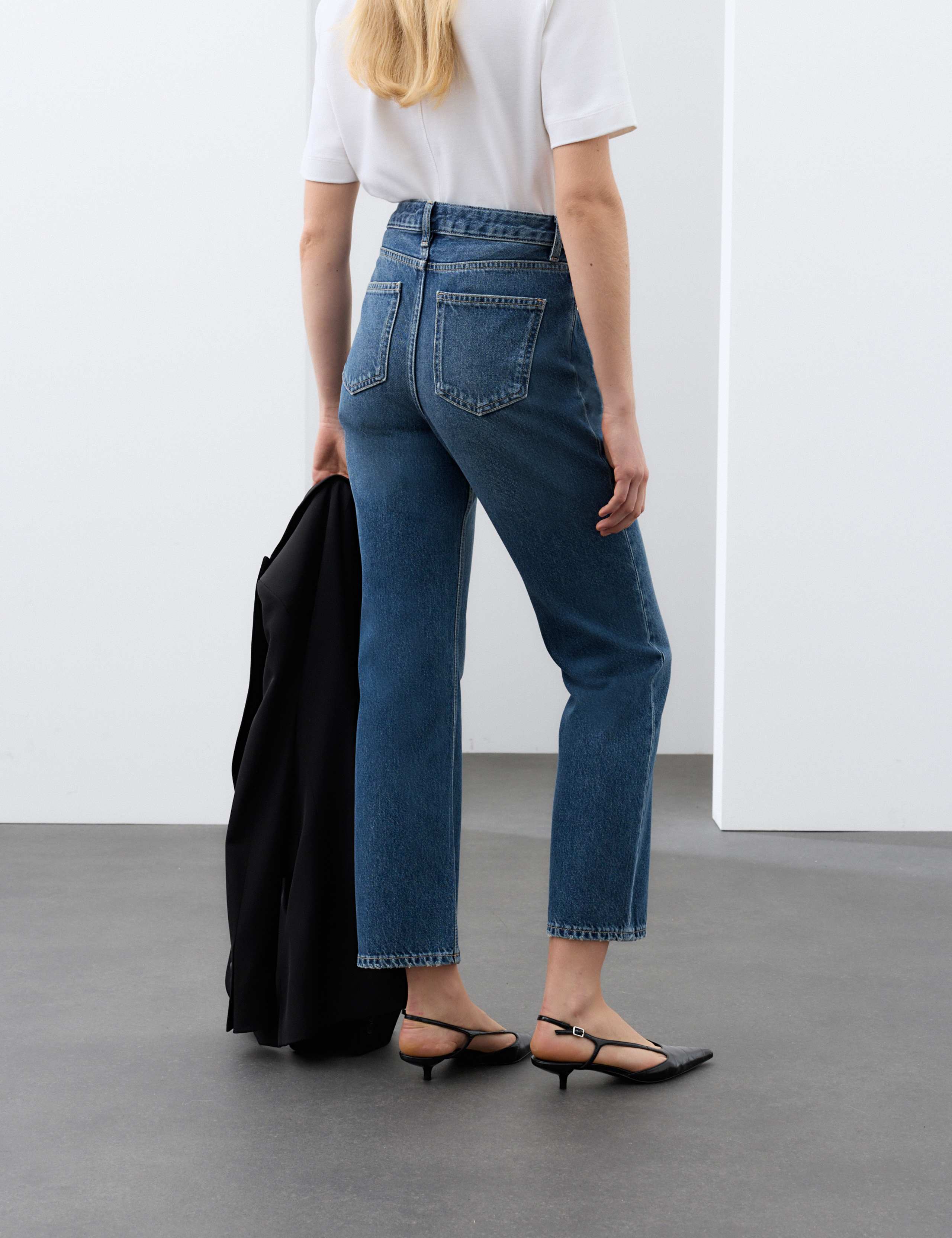 High Waisted Straight Leg Jeans 3 of 6