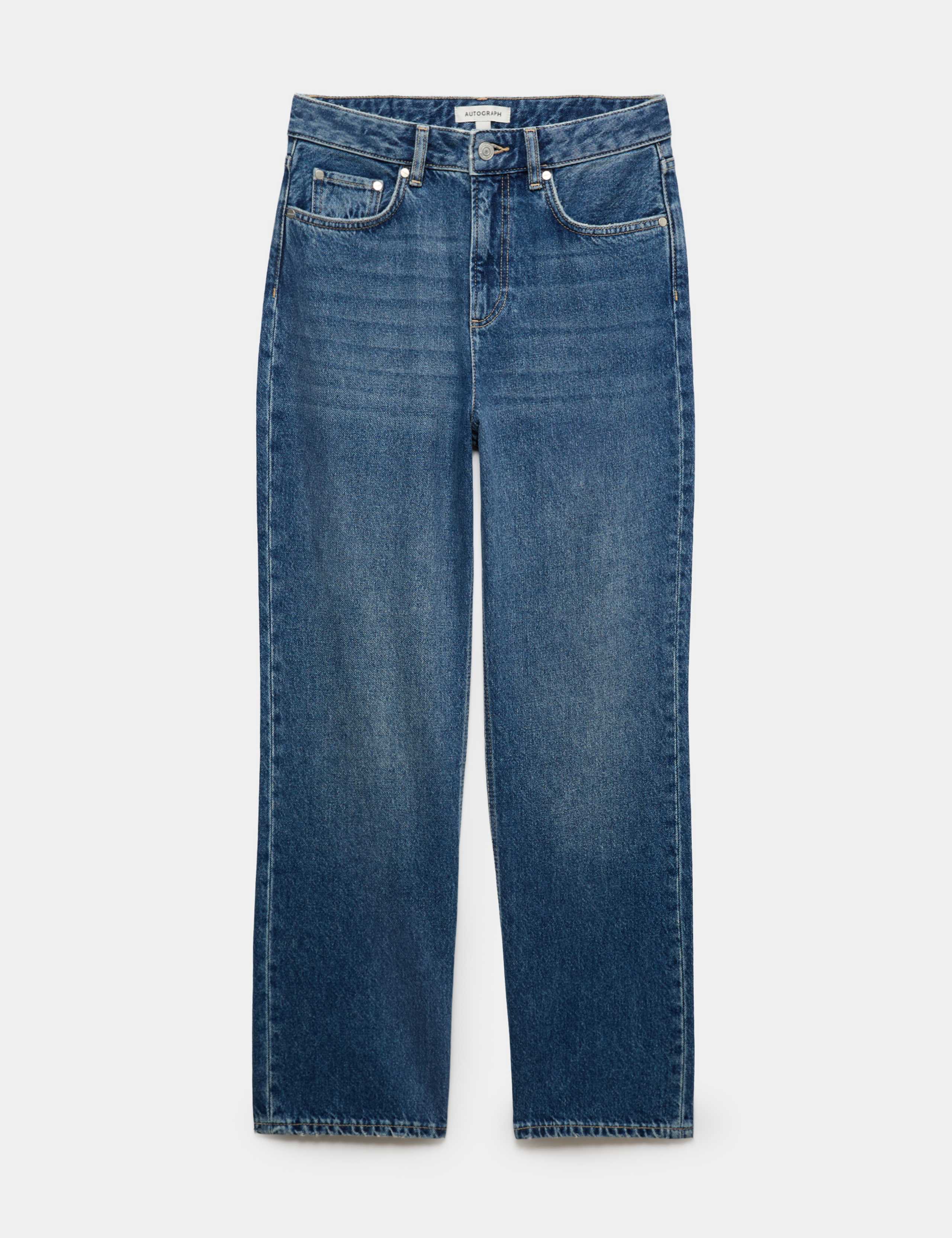 High Waisted Straight Leg Jeans 2 of 6