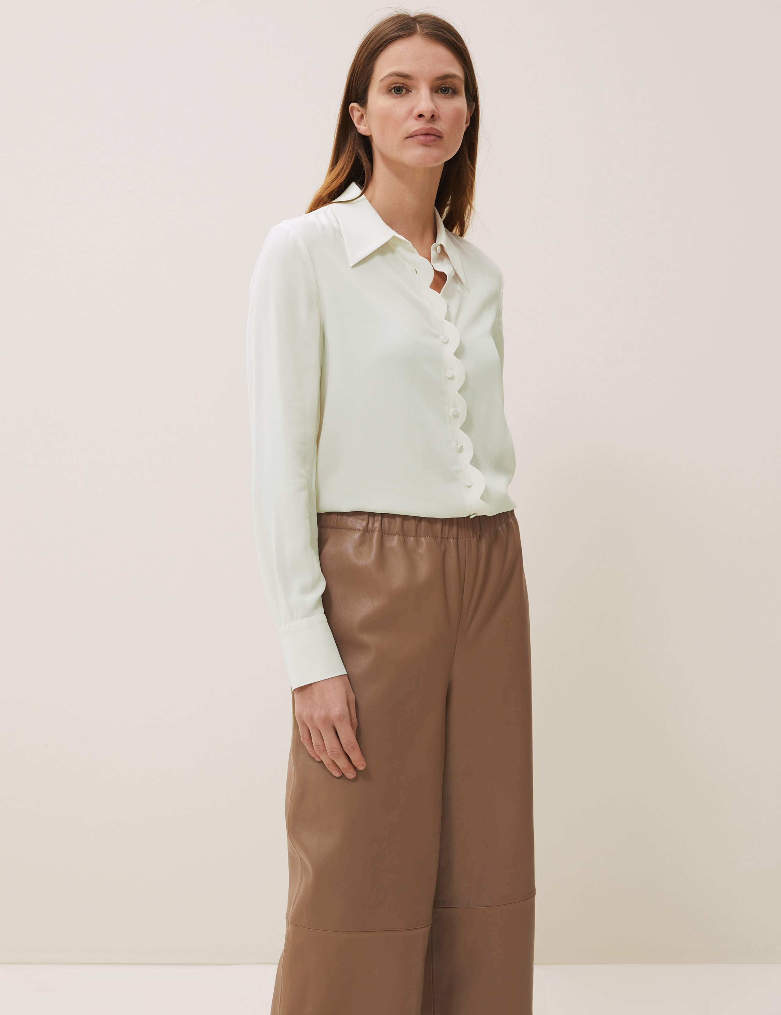 Scallop Edge Long Sleeve Shirt 1 of 5