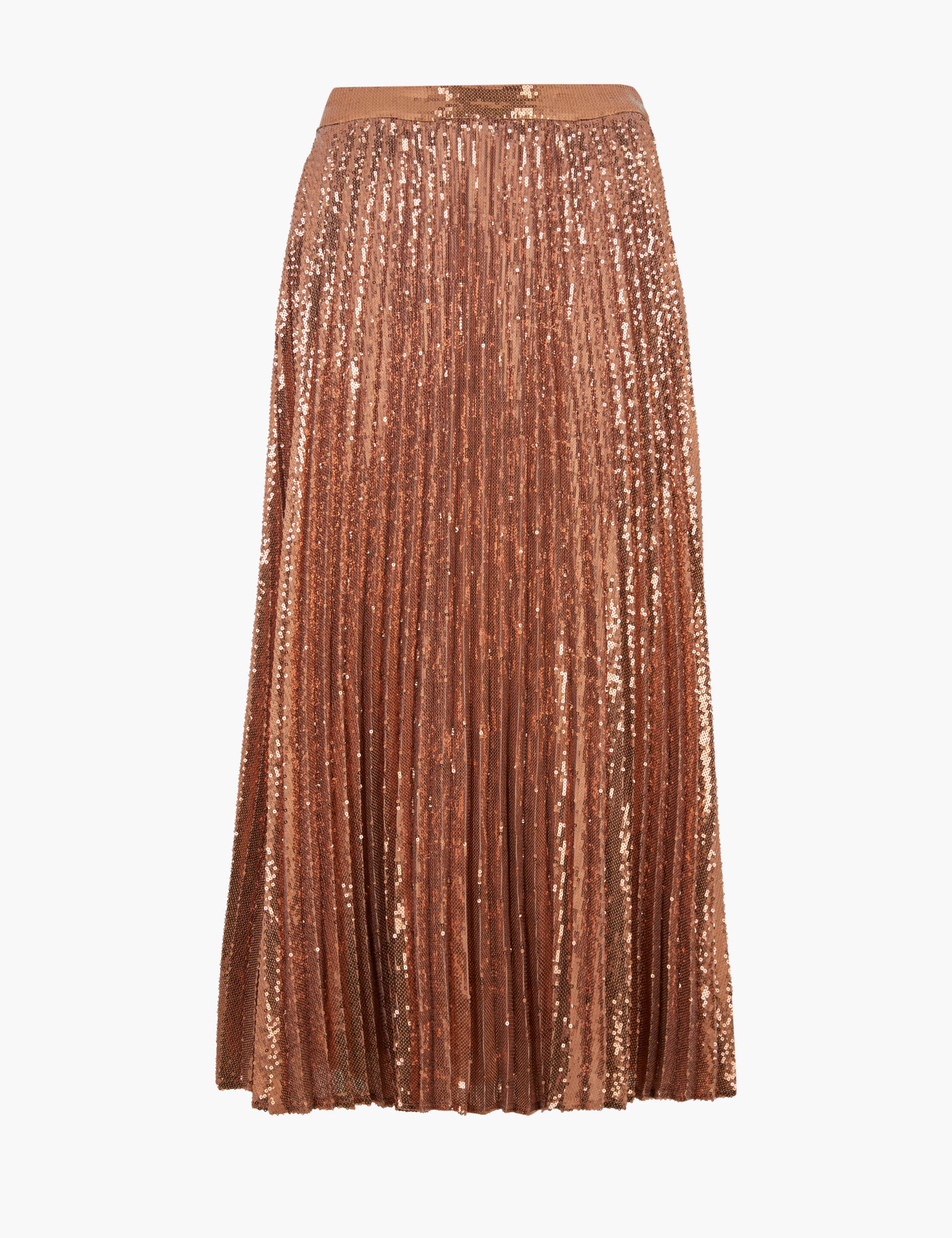 Sequin Pleated Midi Skirt 2 of 5