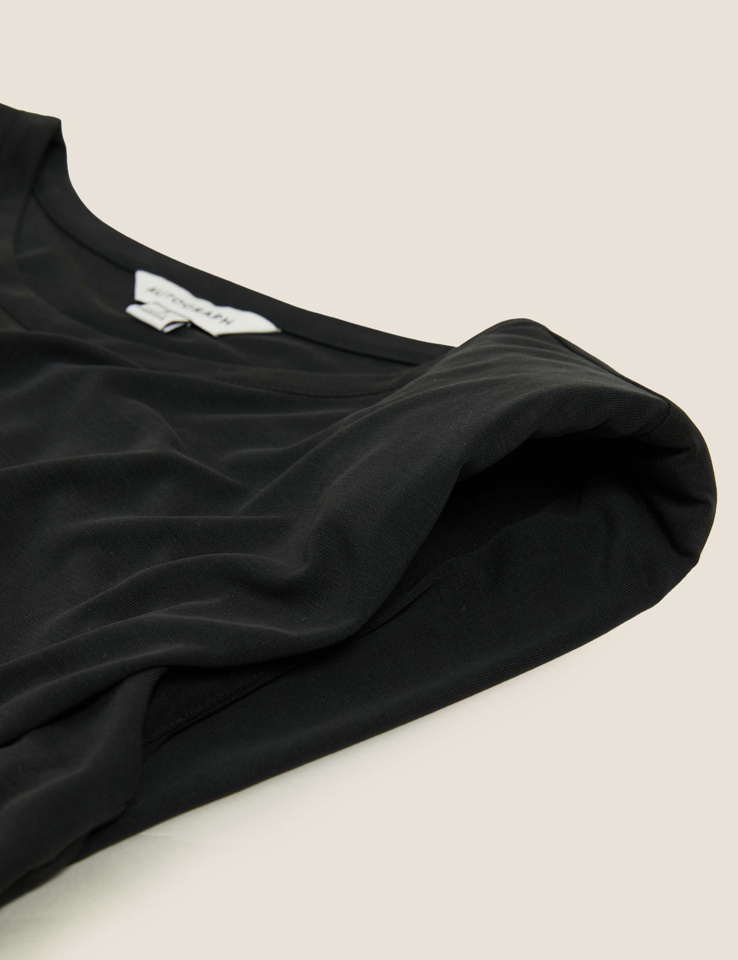 Modal Crew Neck Shoulder Pad Sleeveless Top 5 of 5