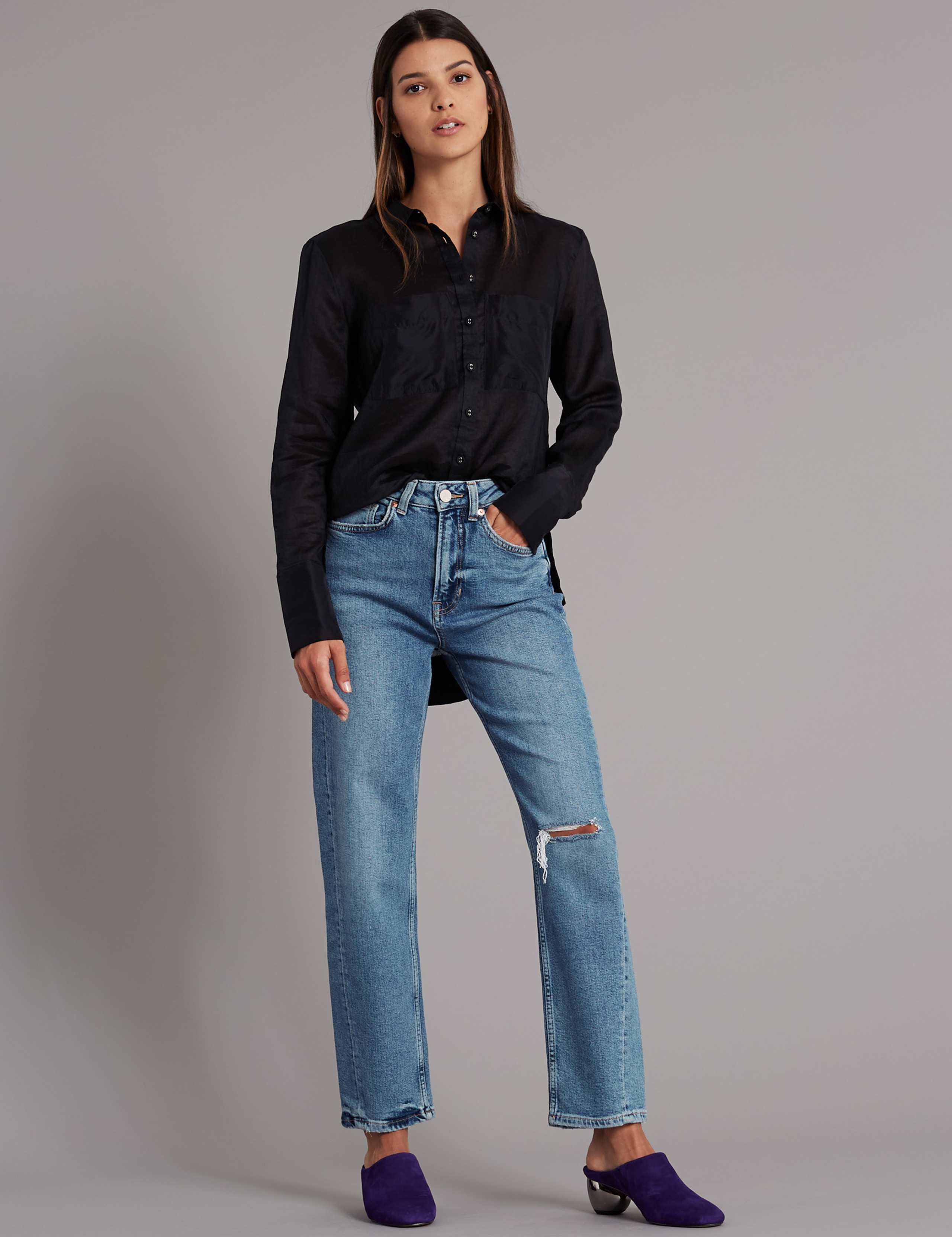 High Waist Ankle Straight Jeans 3 of 6
