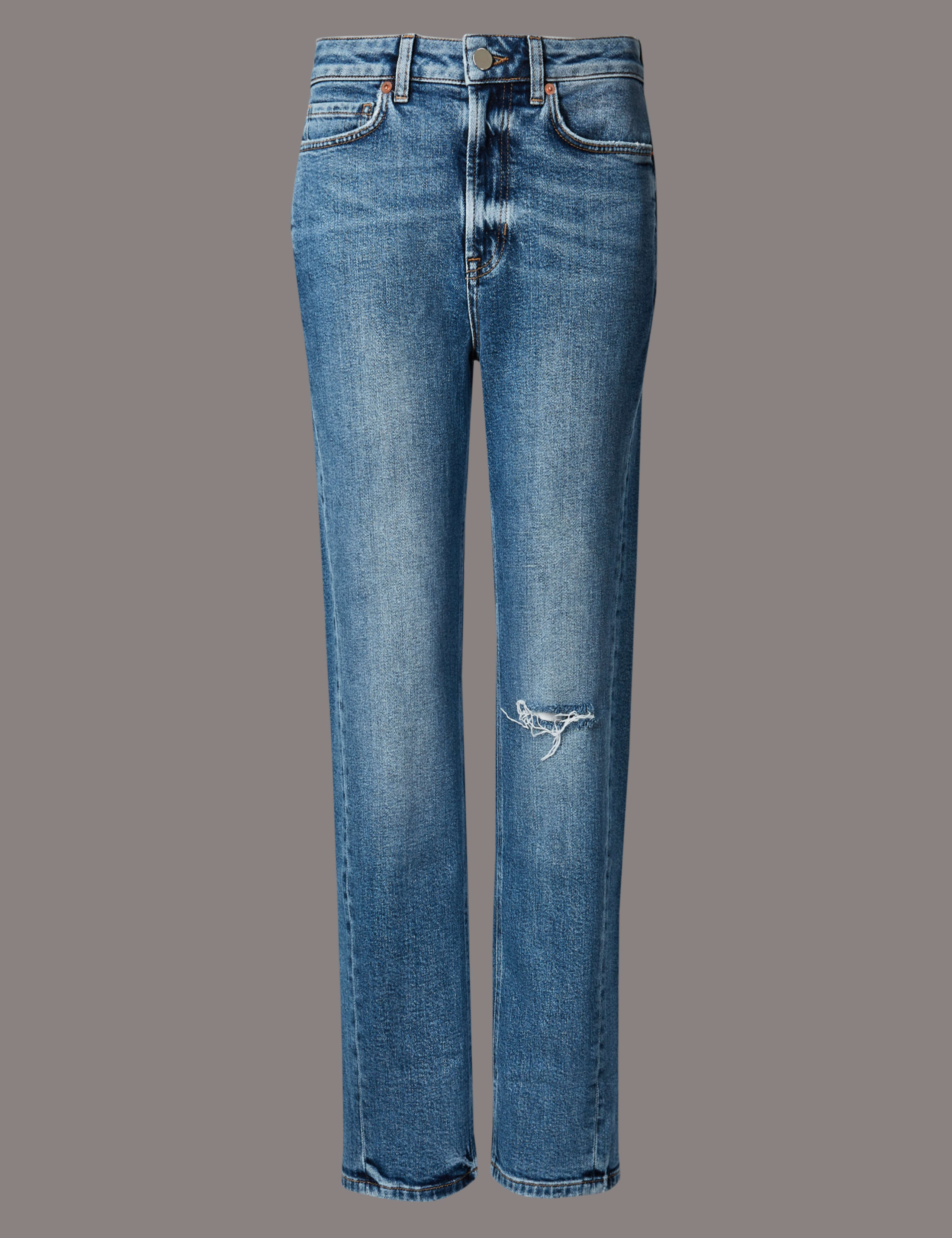High Waist Ankle Straight Jeans 2 of 6