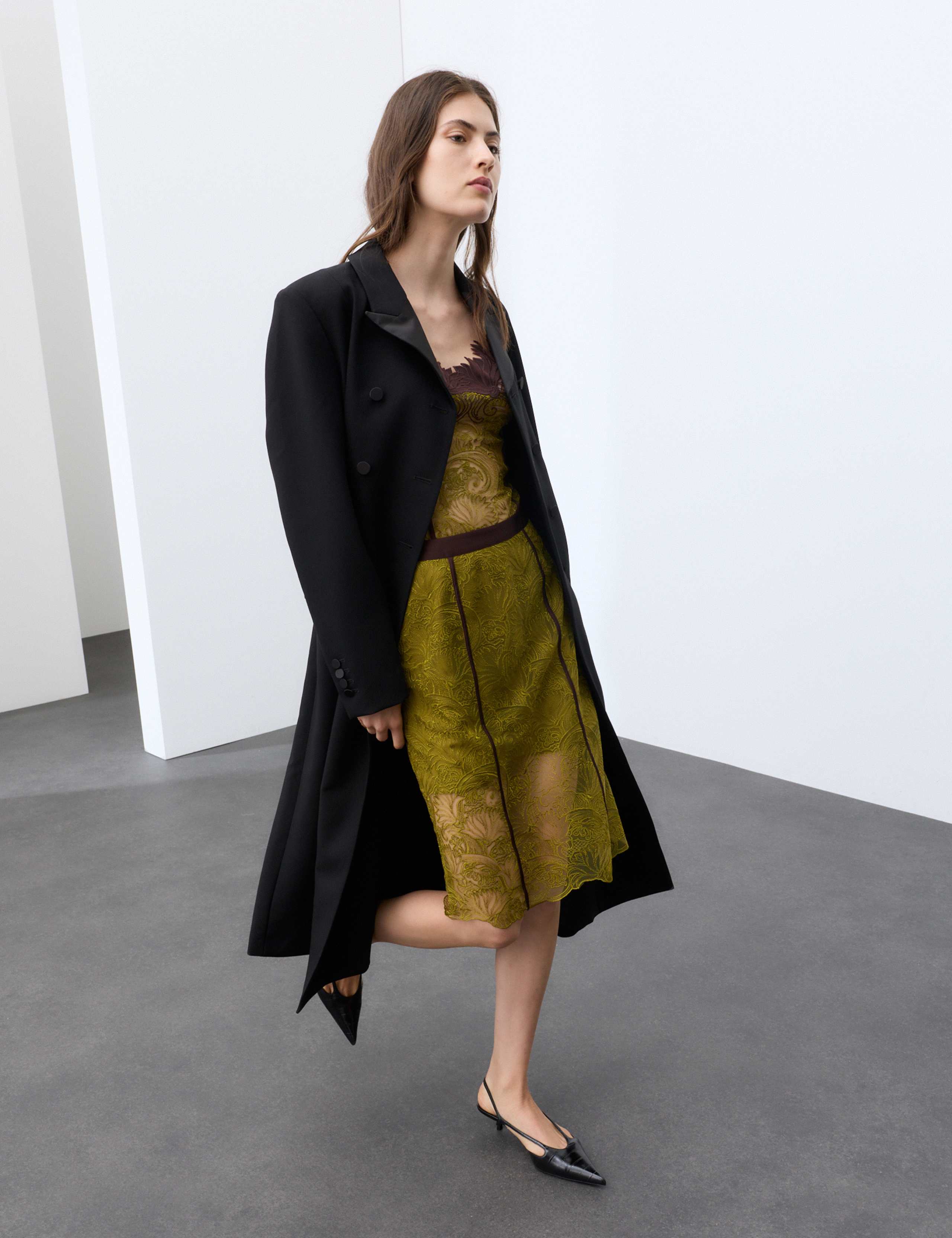 Embroidered Lace Knee Length Skirt 4 of 6