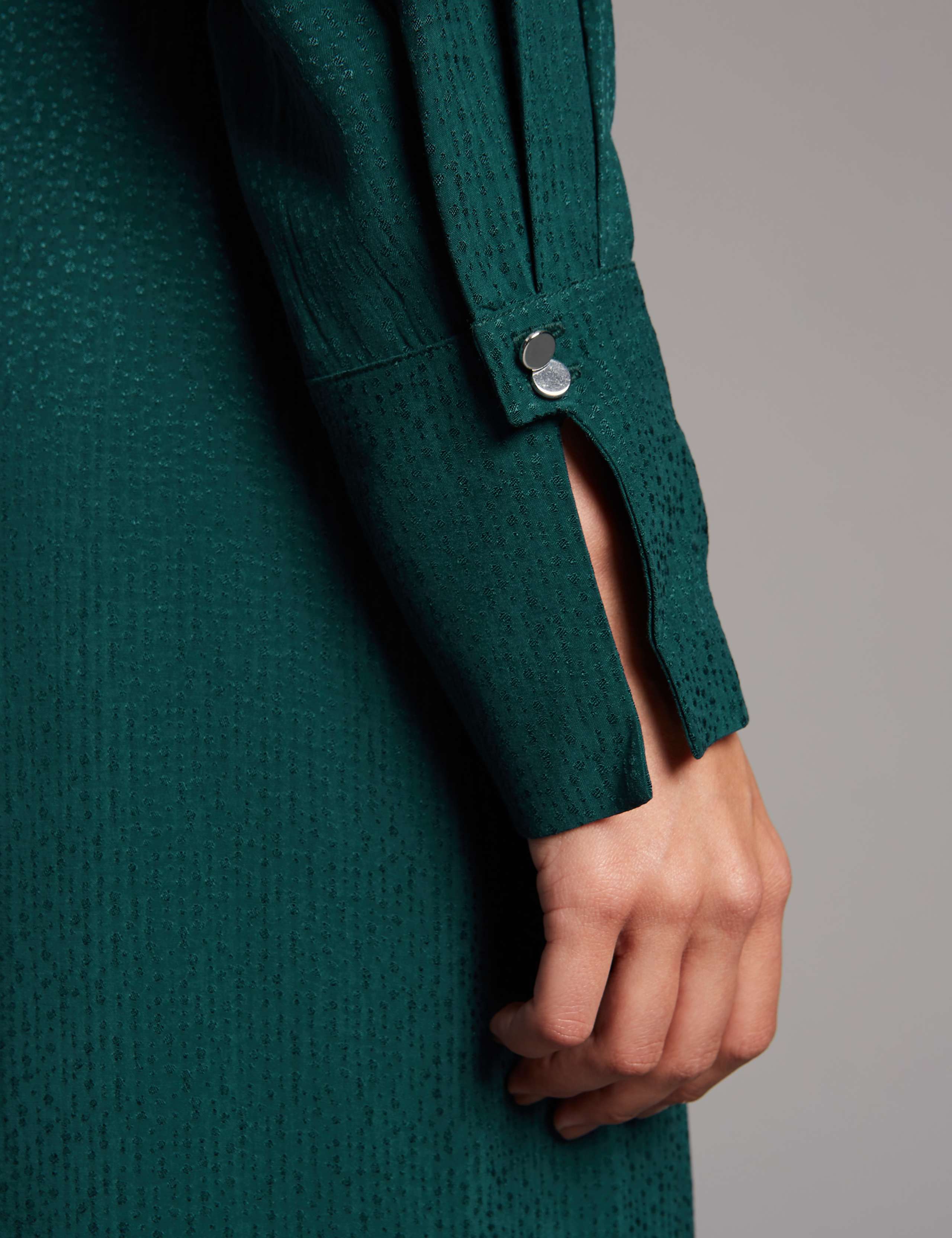 Textured Twist Knot Shirt Dress 5 of 5