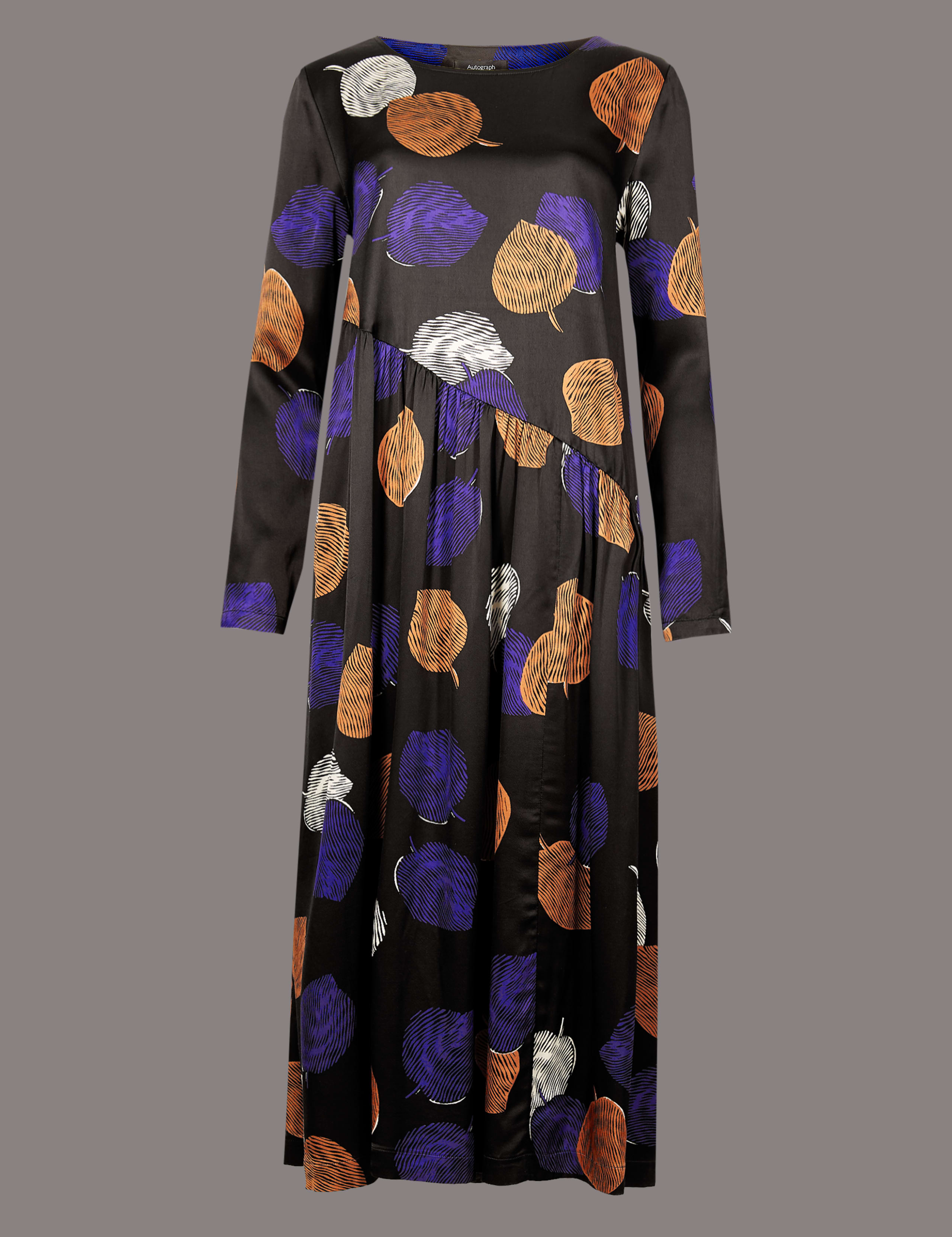 Printed Long Sleeve Midi Dress 2 of 4