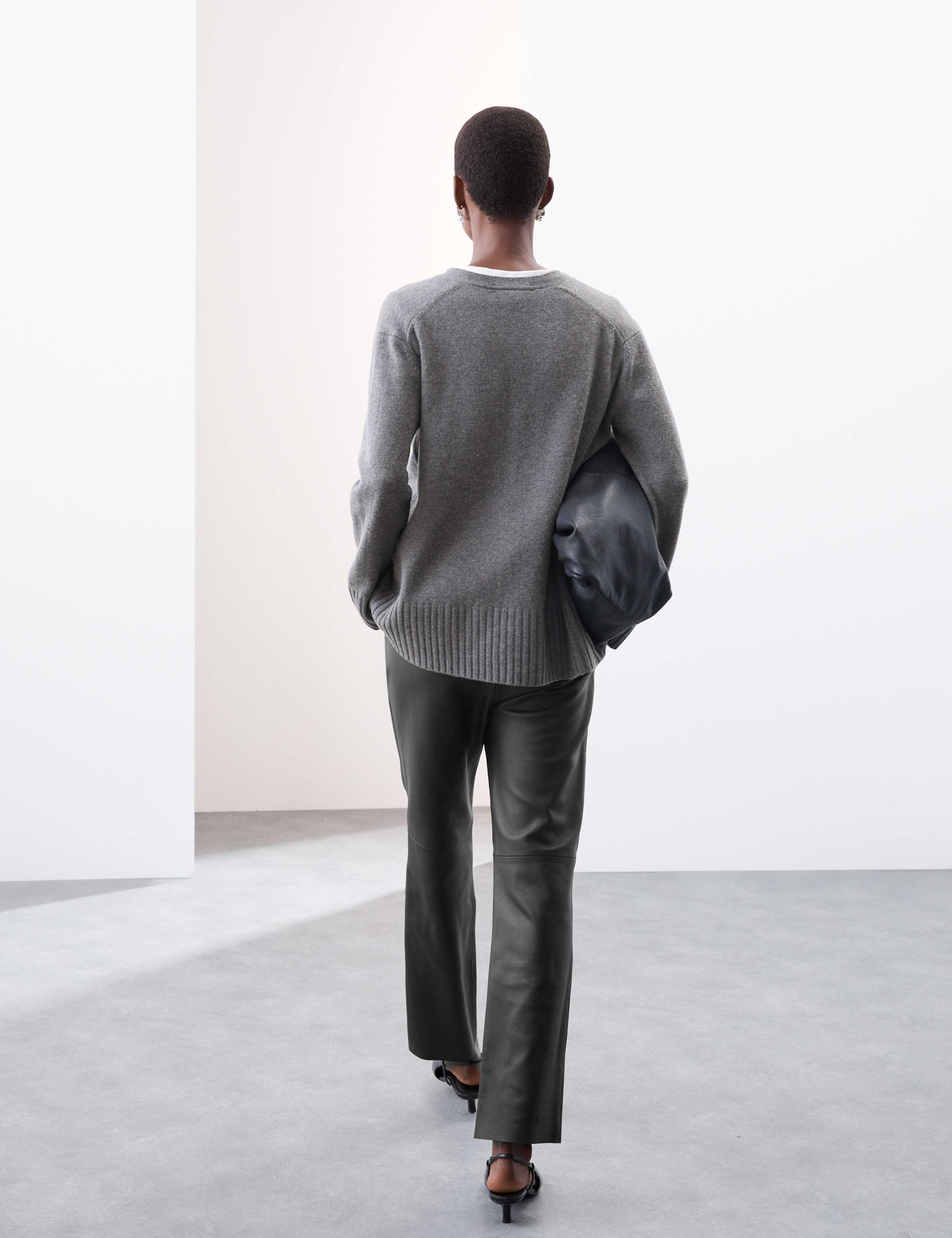 Leather Straight Leg Trousers 6 of 7